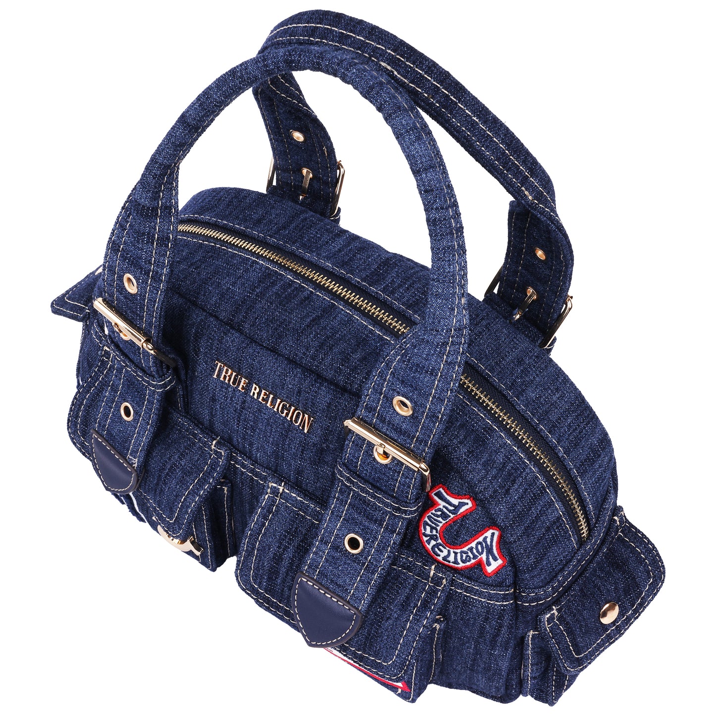 True Religion Multi-Patch Satchel