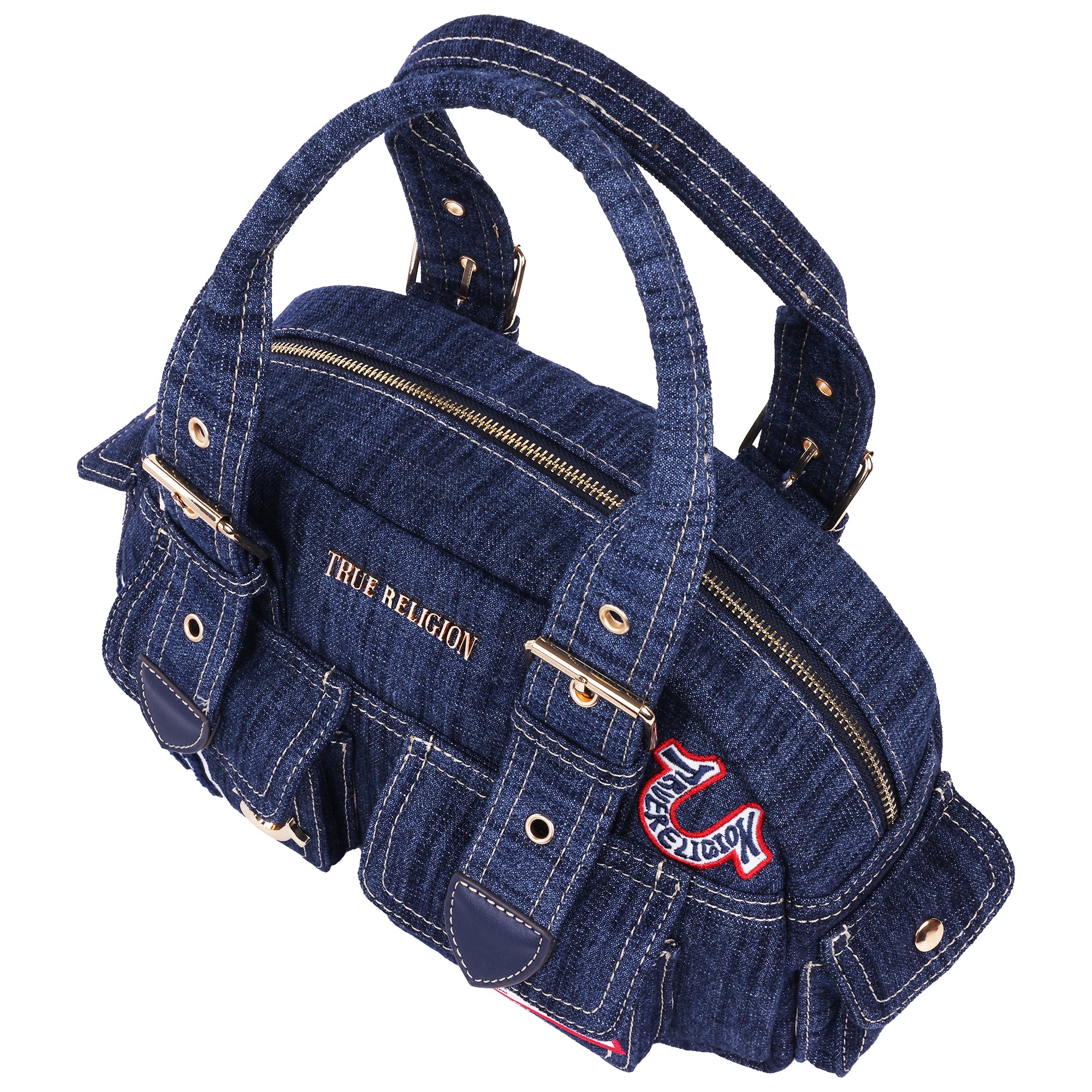 True Religion Multi-Patch Satchel