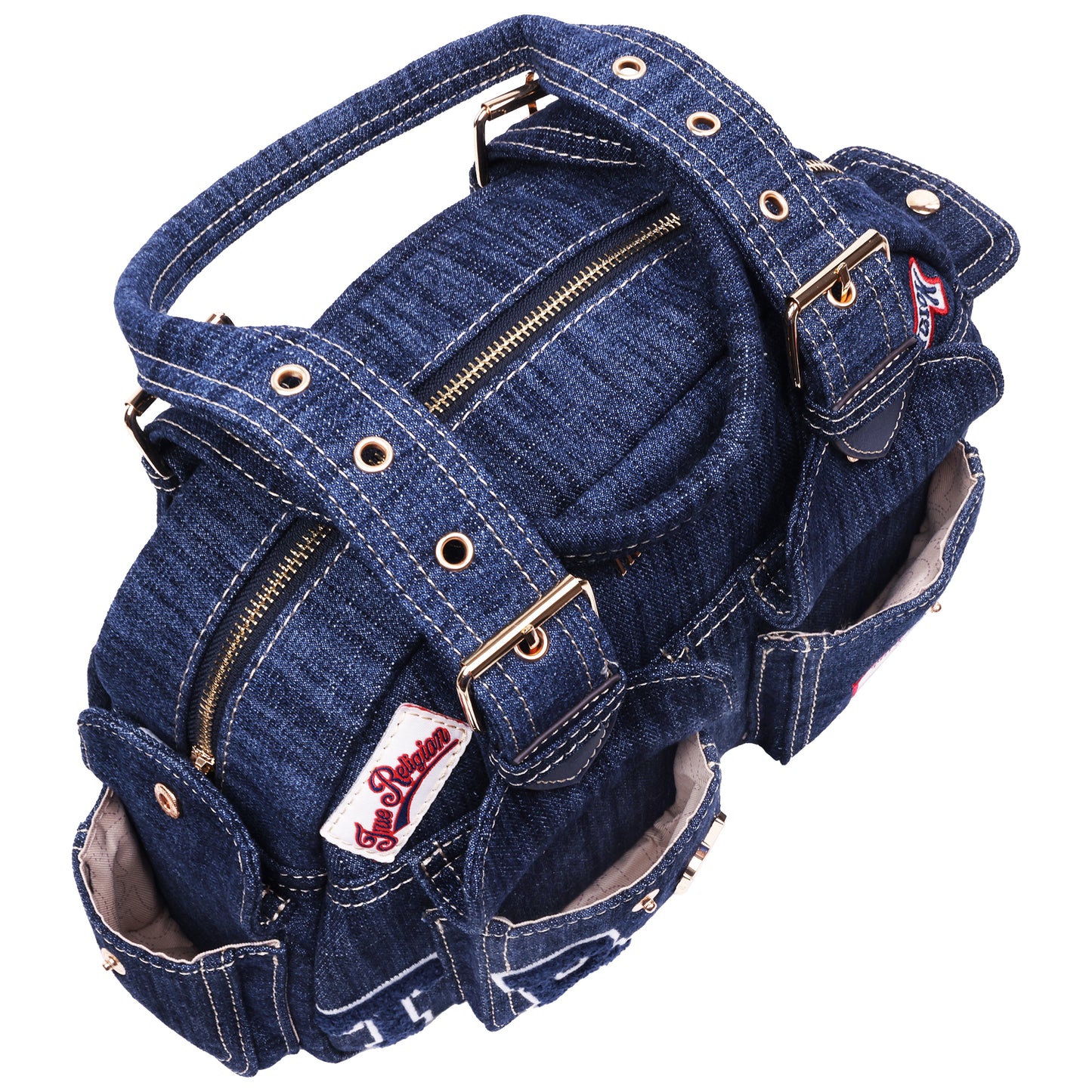 True Religion Multi-Patch Satchel