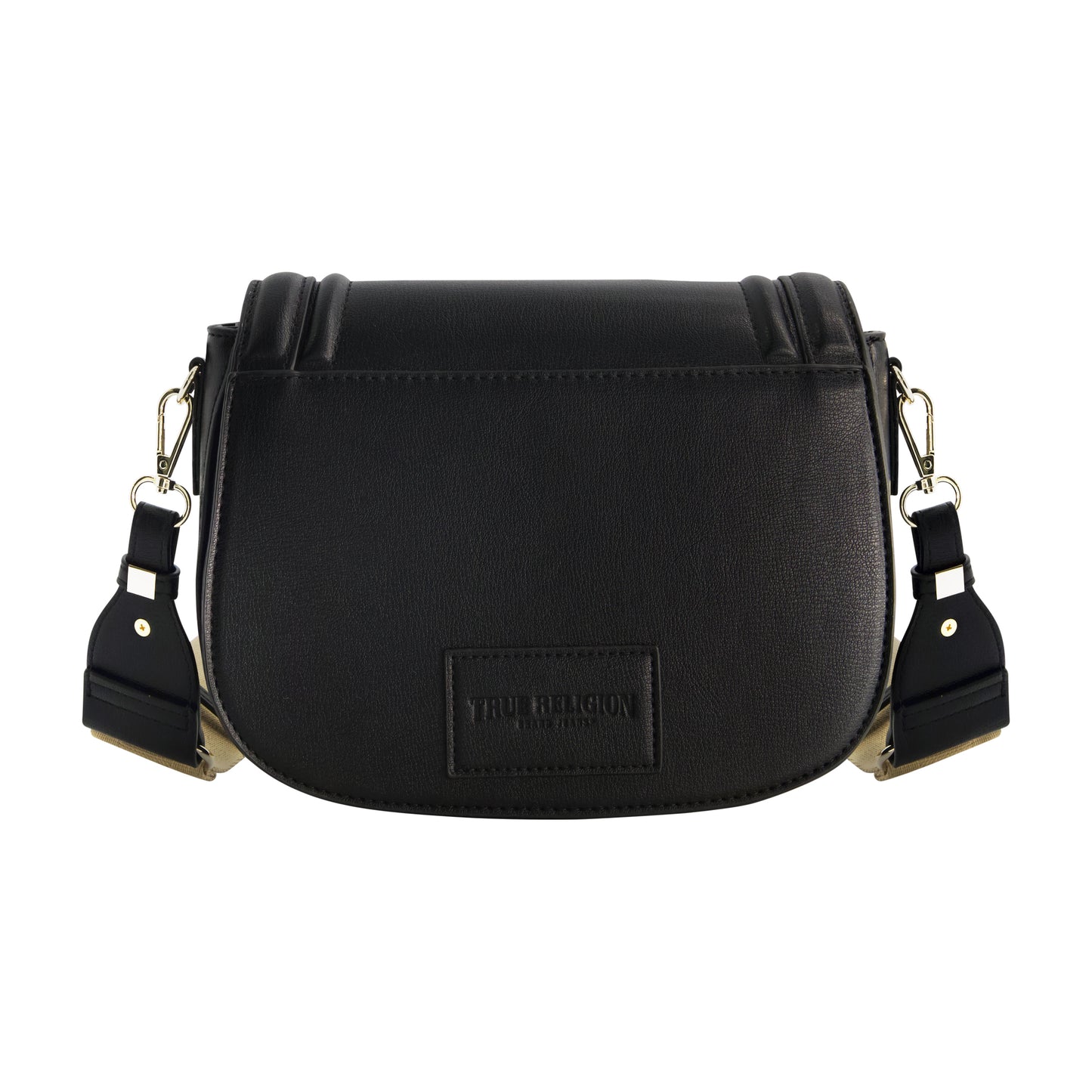 True Religion Women's Crossbody Bag with Branded Logo Detail, BLACK