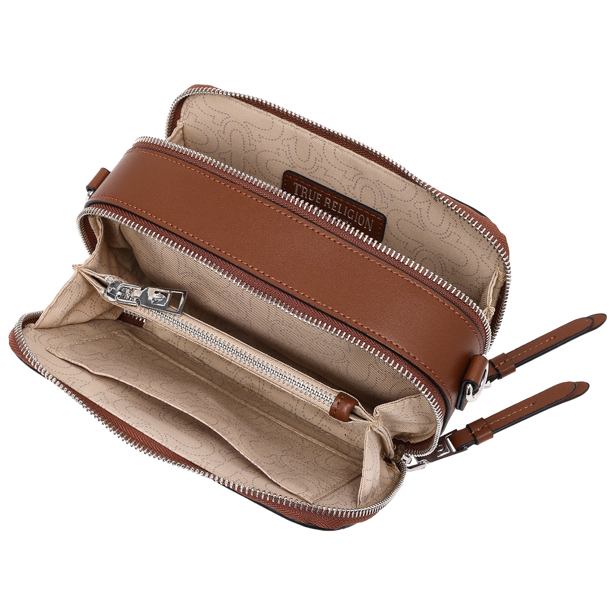 True Religion Double-Zip Horseshoe Camera Bag