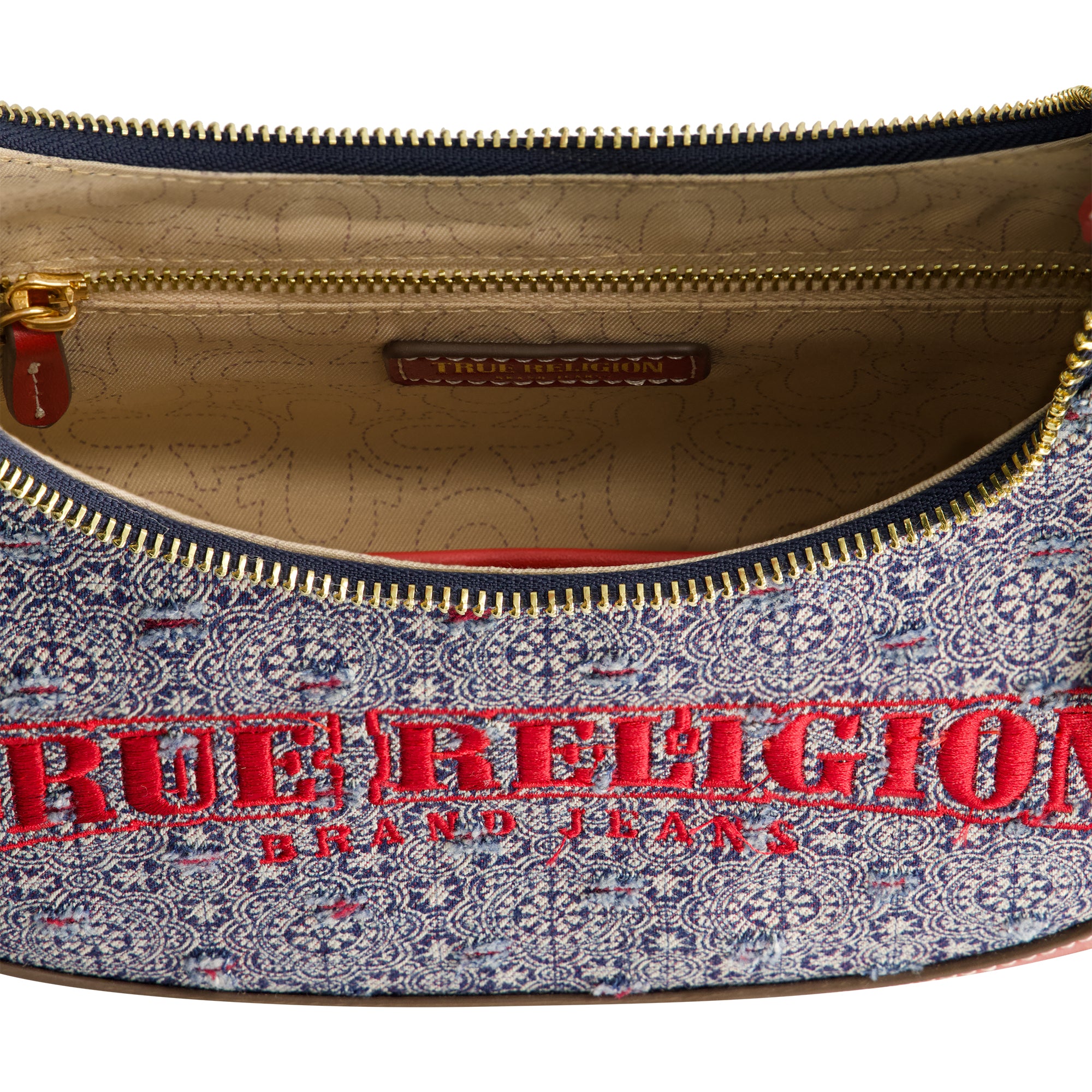 True Religion Striped Denim Small Hobo