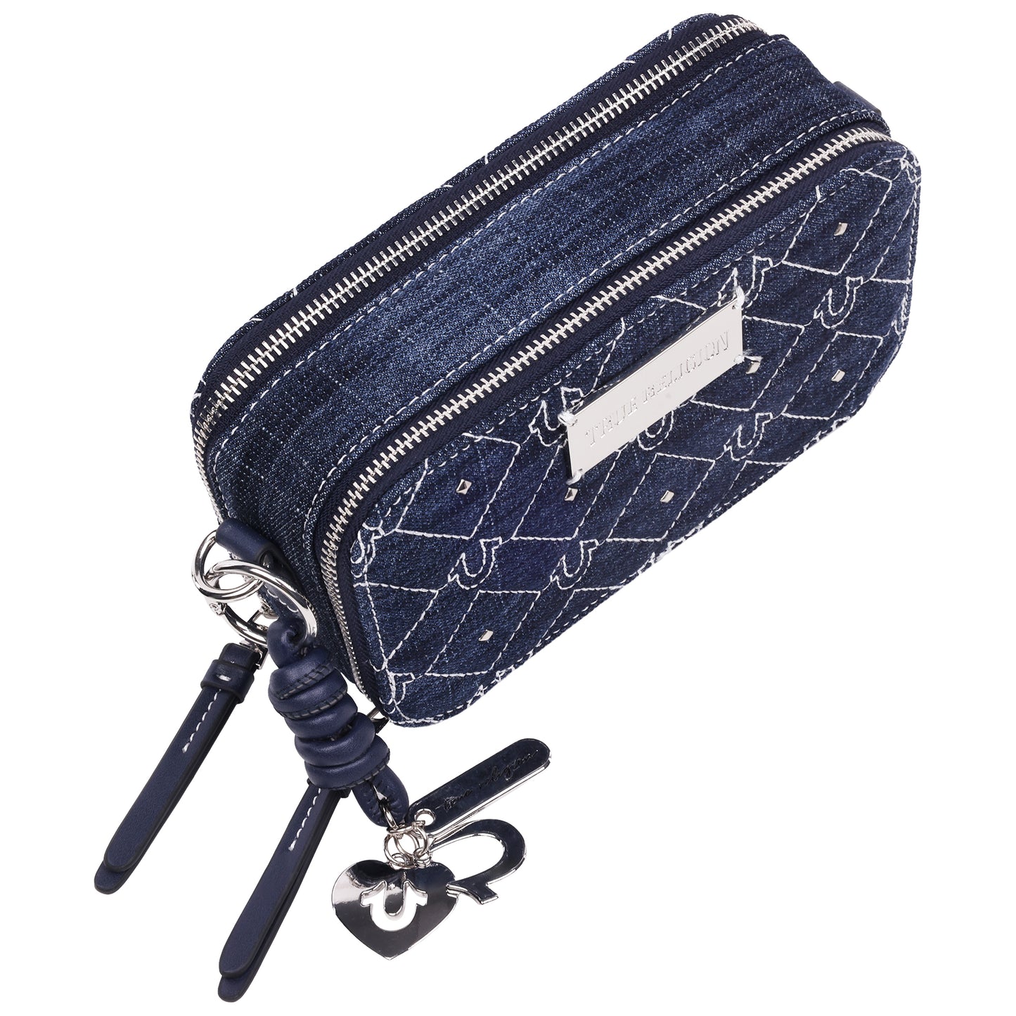 True Religion Studded Denim Camera Bag
