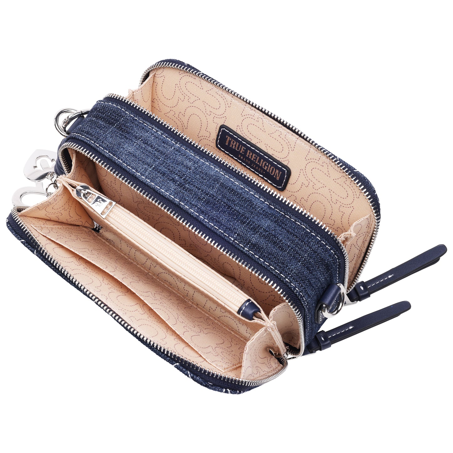 True Religion Studded Denim Camera Bag
