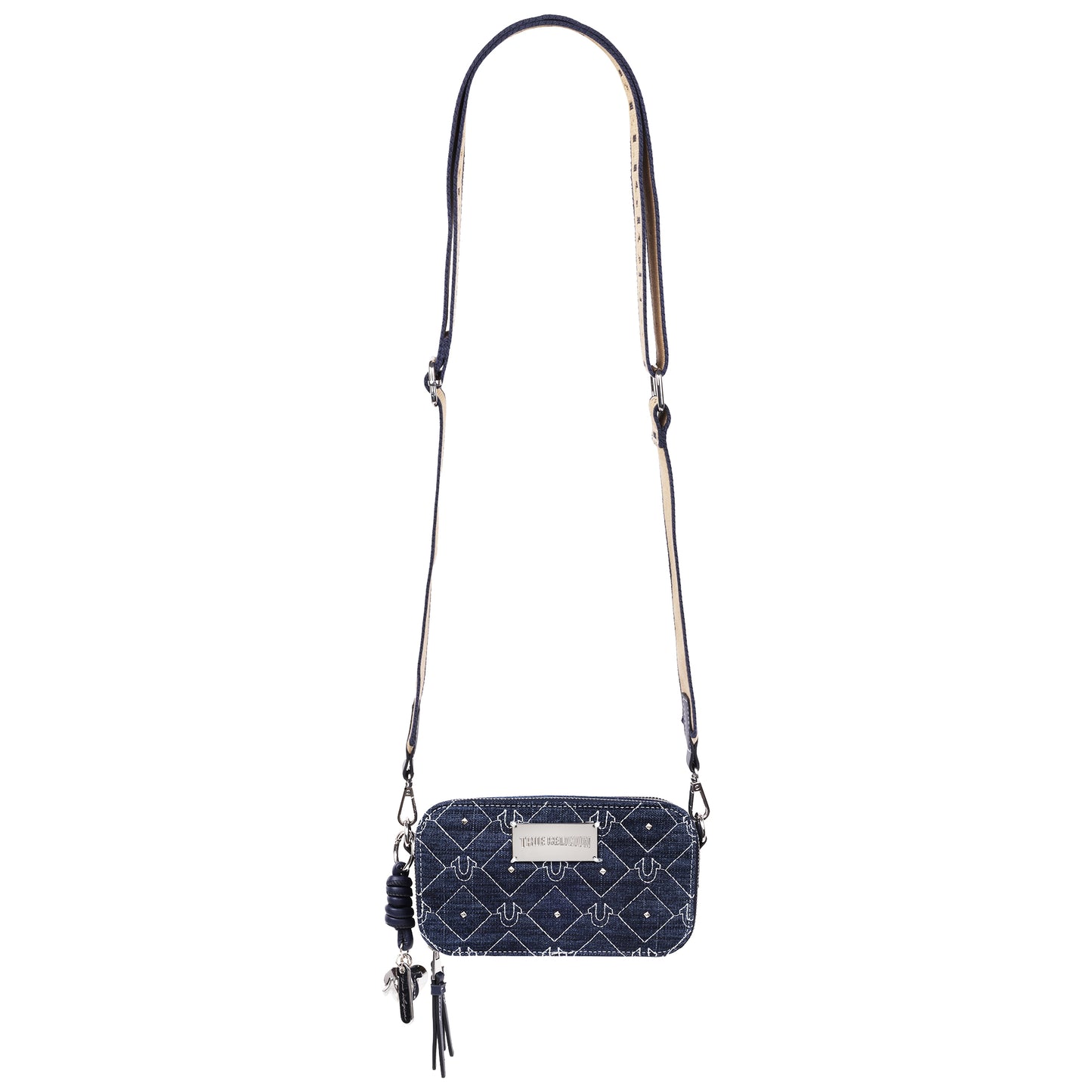True Religion Studded Denim Camera Bag