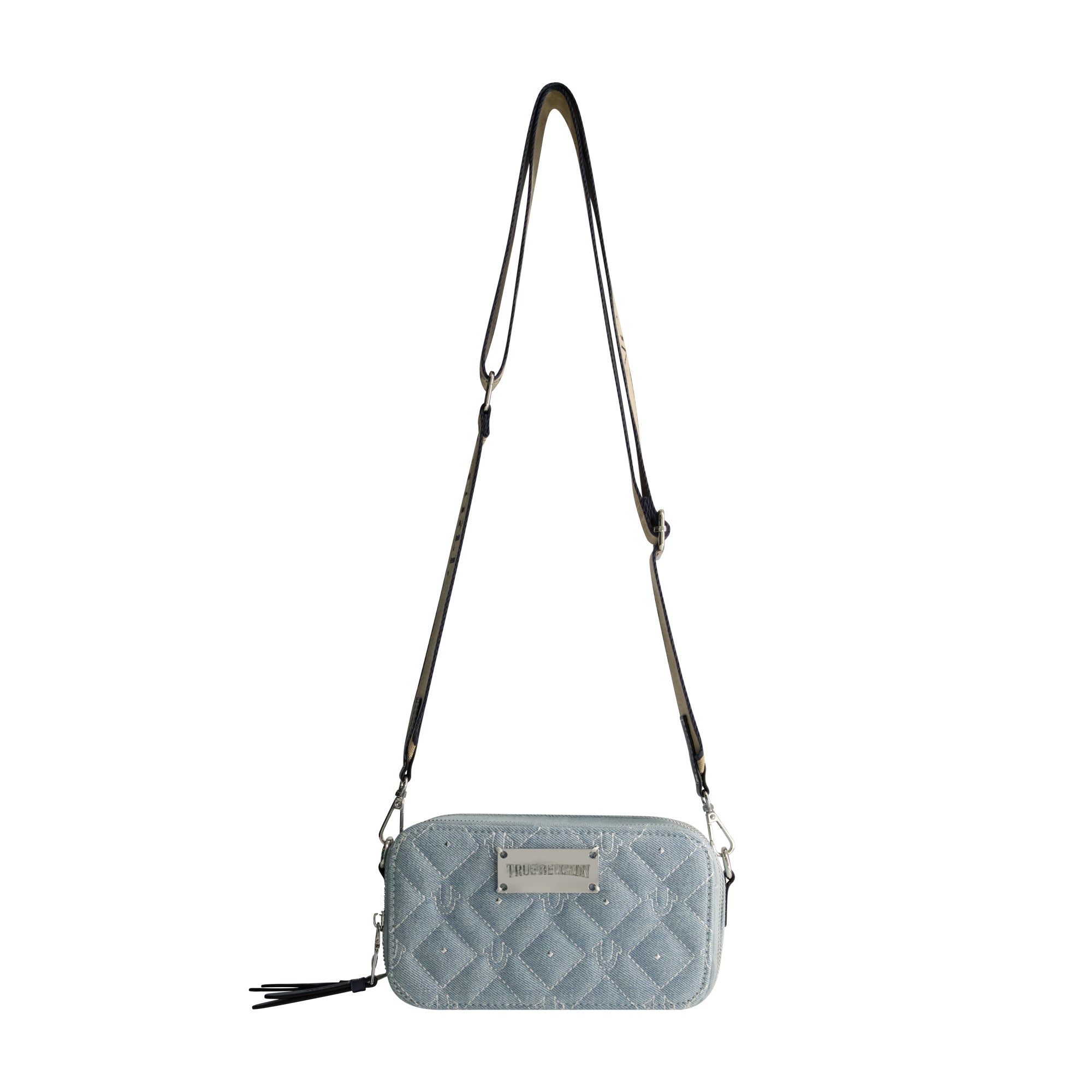 True Religion Studded Denim Camera Bag