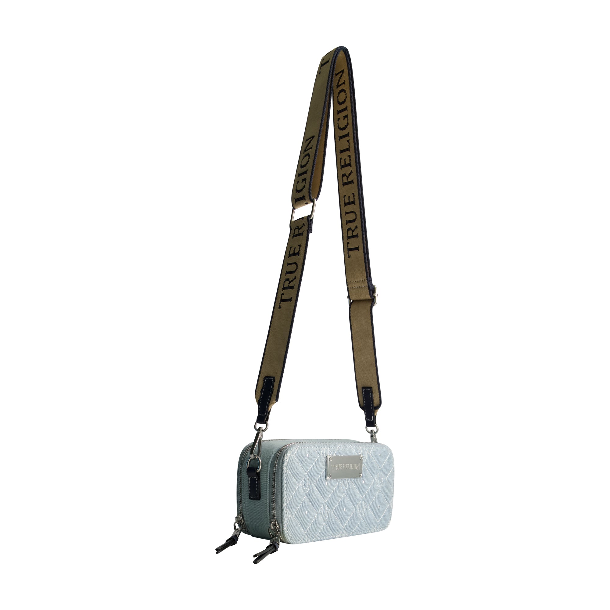 True Religion Studded Denim Camera Bag