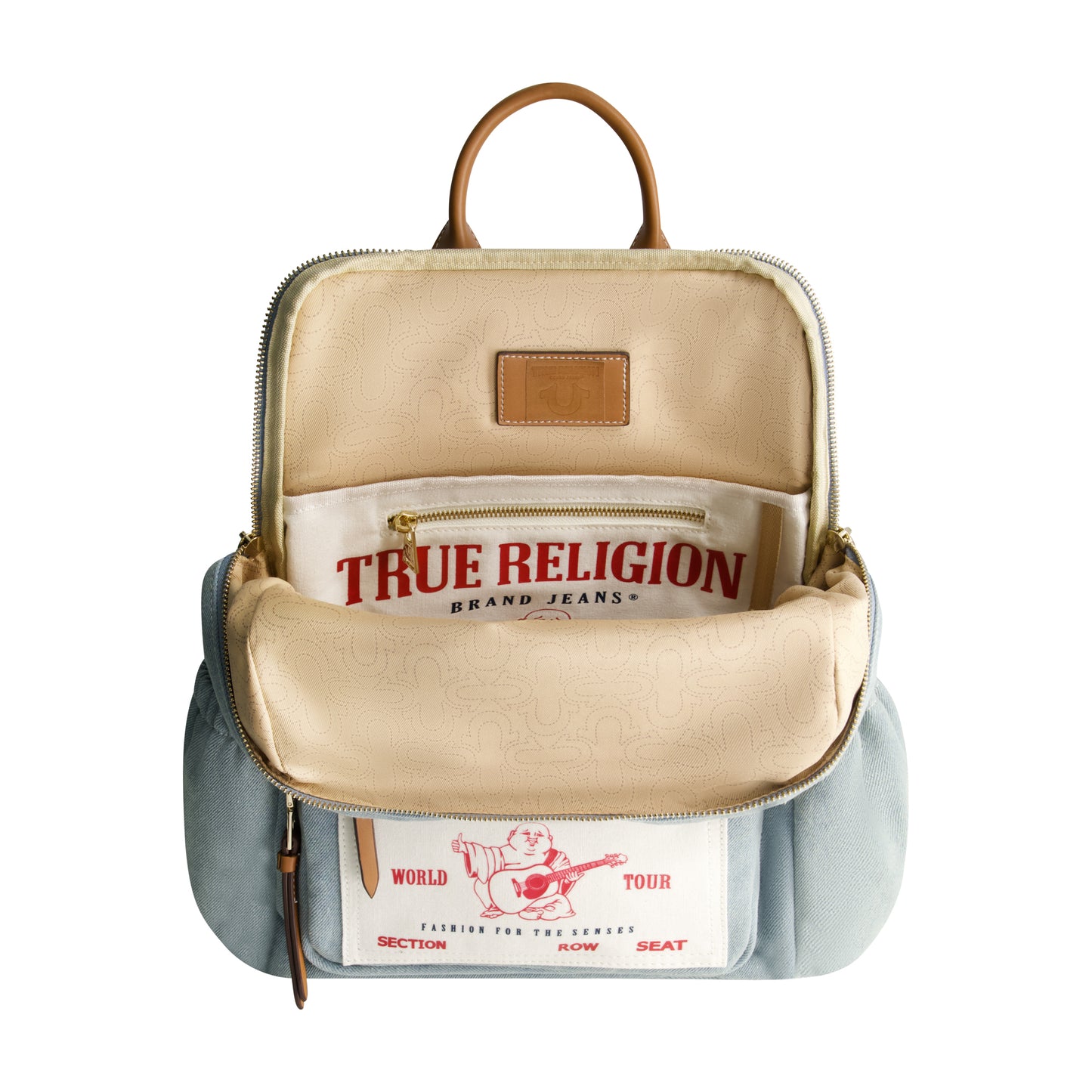 True Religion Buddha Pocket Denim Backpack