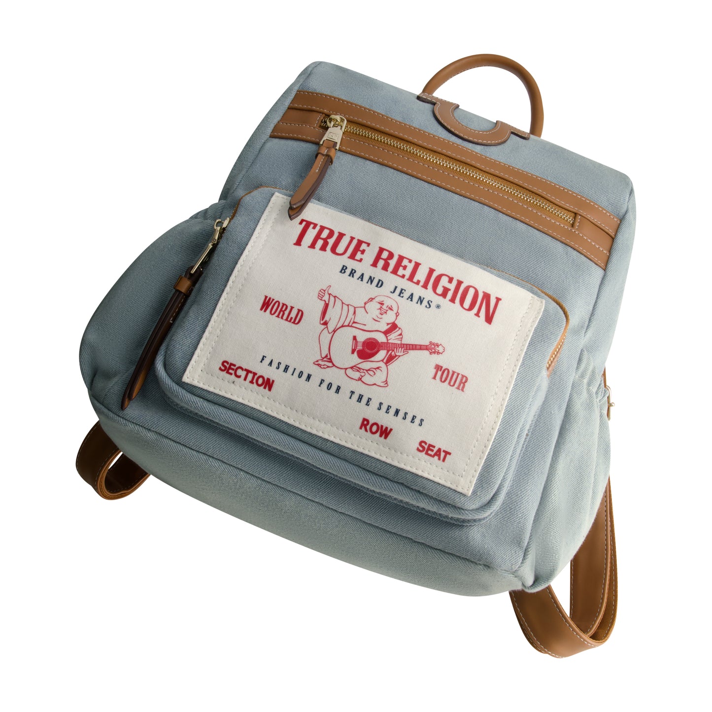 True Religion Buddha Pocket Denim Backpack