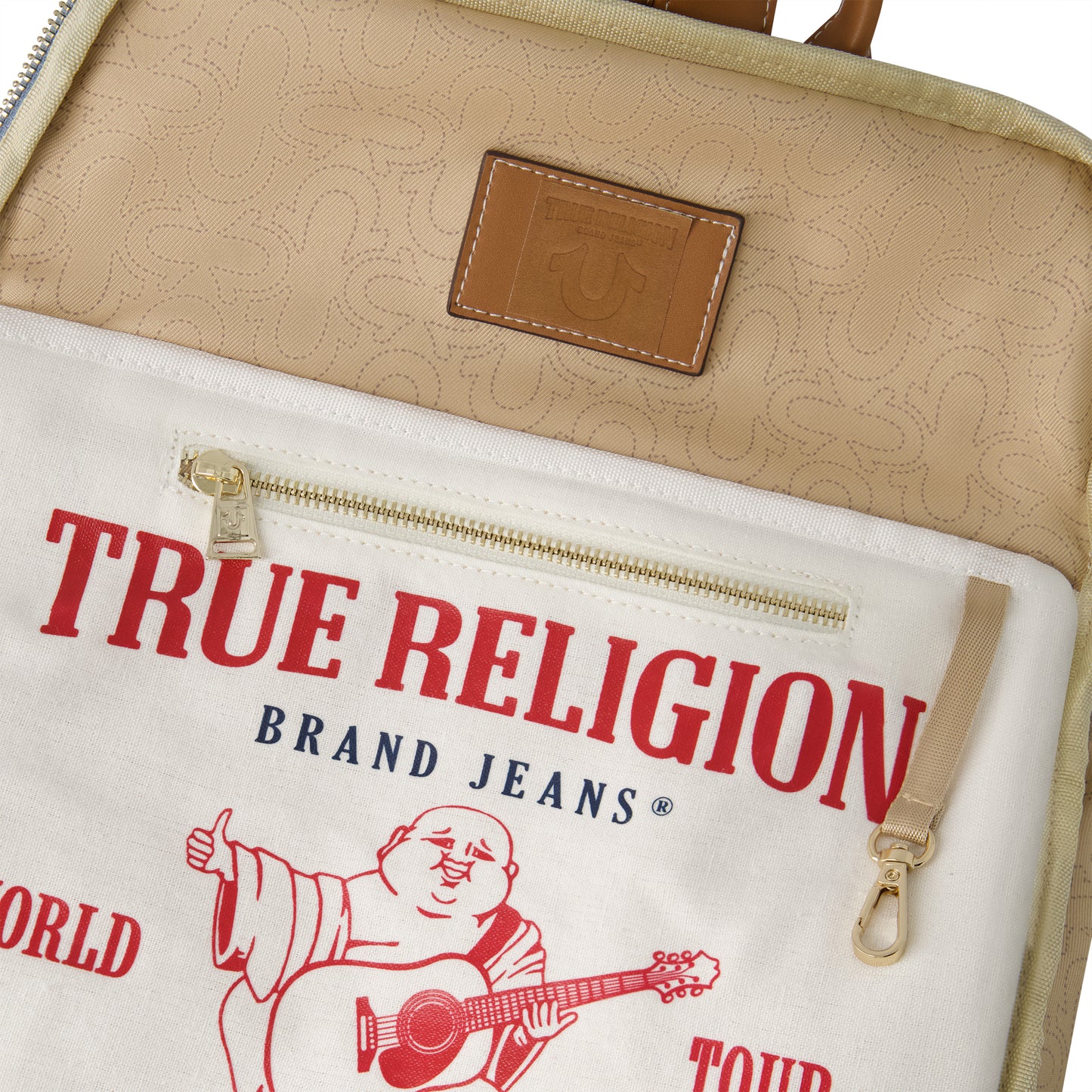 True Religion Buddha Pocket Denim Backpack