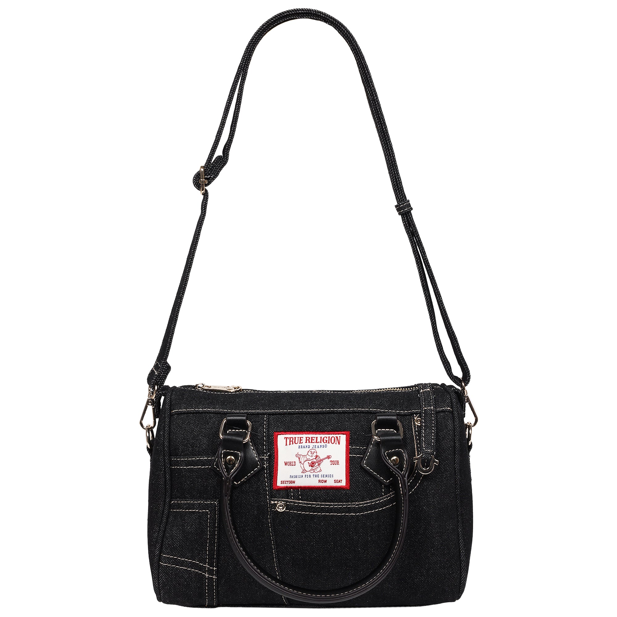 True Religion Denim Heritage Satchel with Top Handles & Crossbody Strap