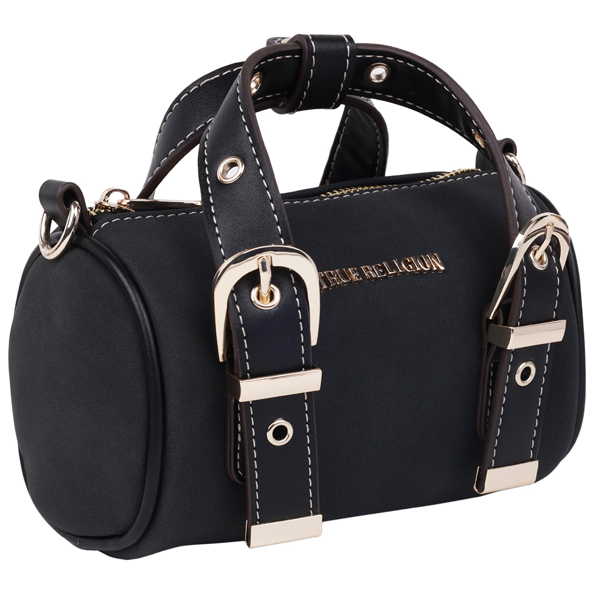 True Religion Metal Plaque Quilted Crossbody