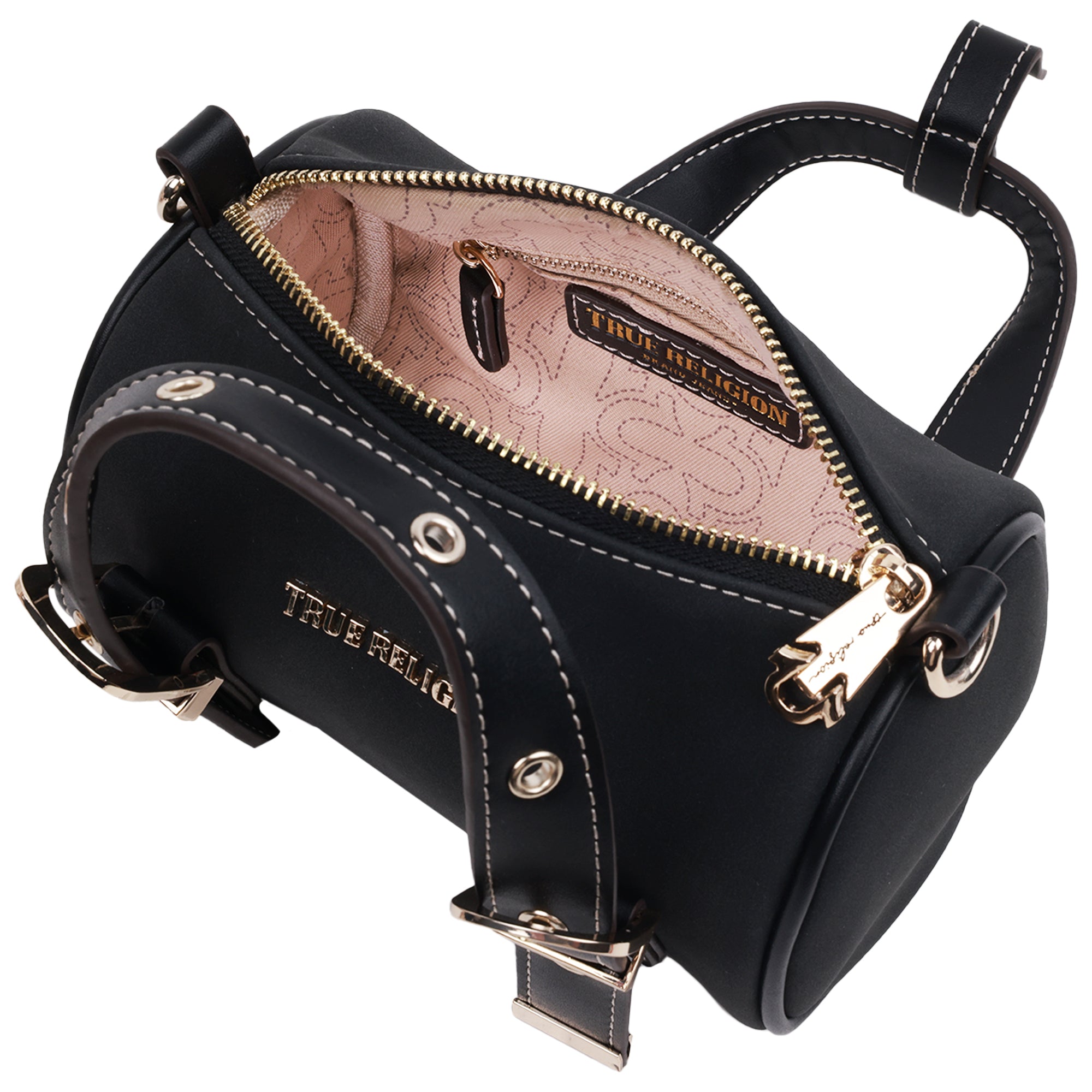 True Religion Metal Plaque Quilted Crossbody