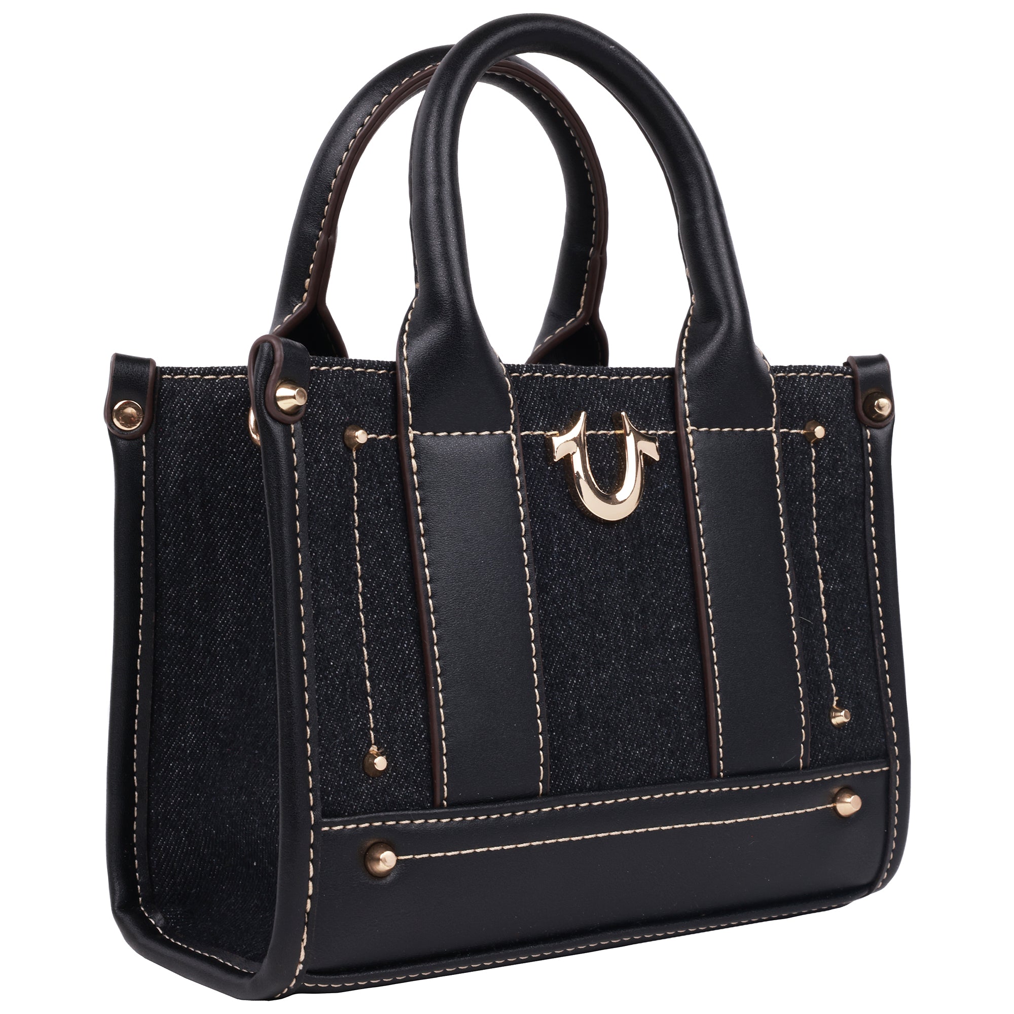 True Religion Denim Logo Strap Mini Tote