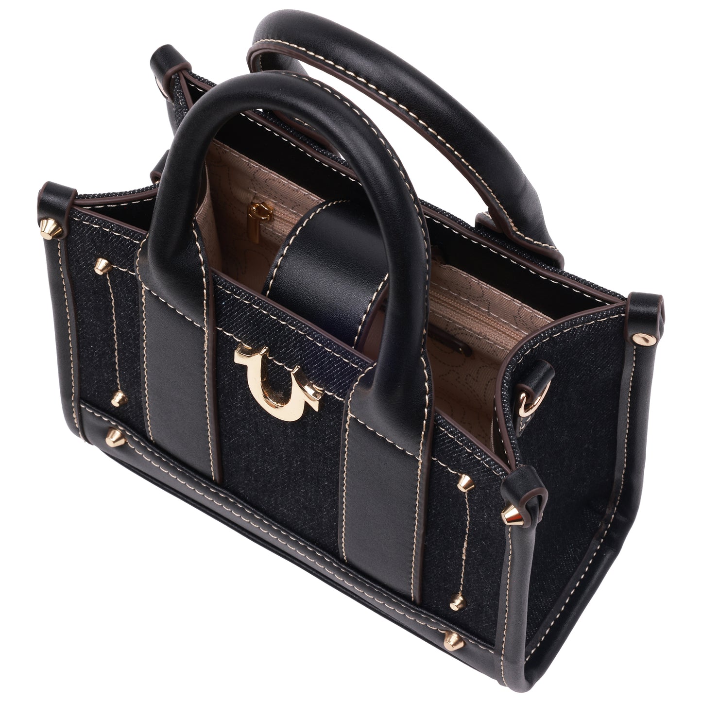 True Religion Denim Logo Strap Mini Tote