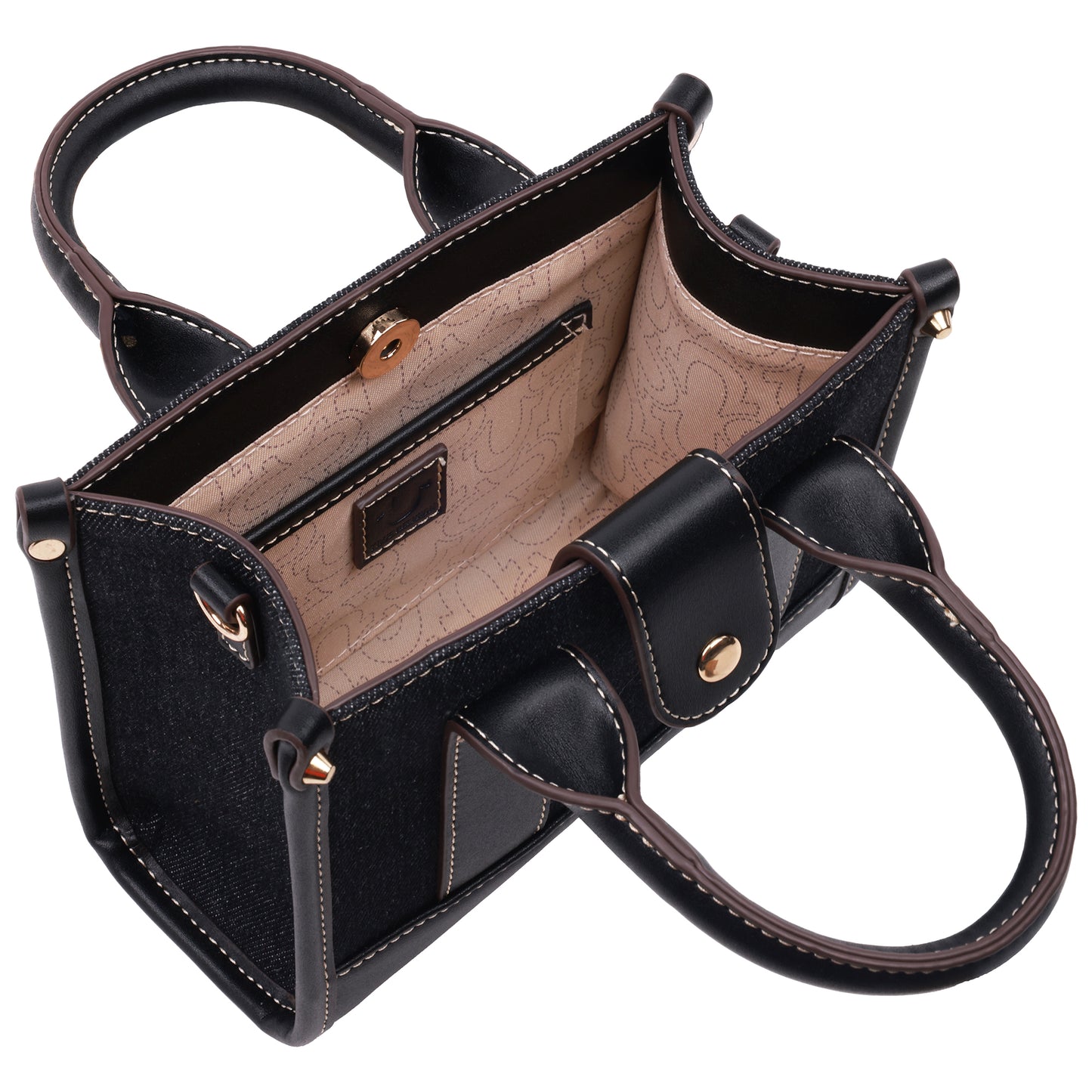 True Religion Denim Logo Strap Mini Tote
