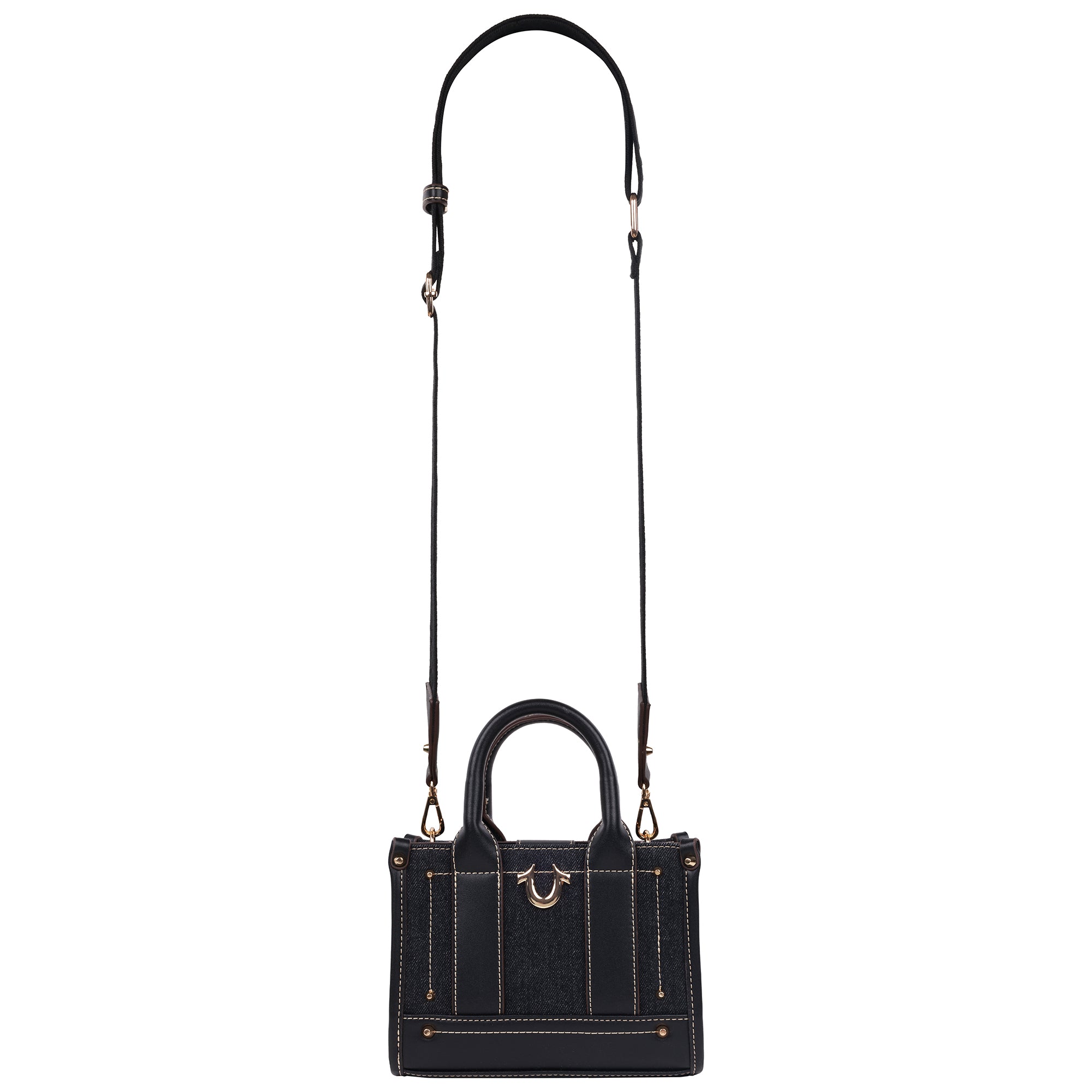 True Religion Denim Logo Strap Mini Tote