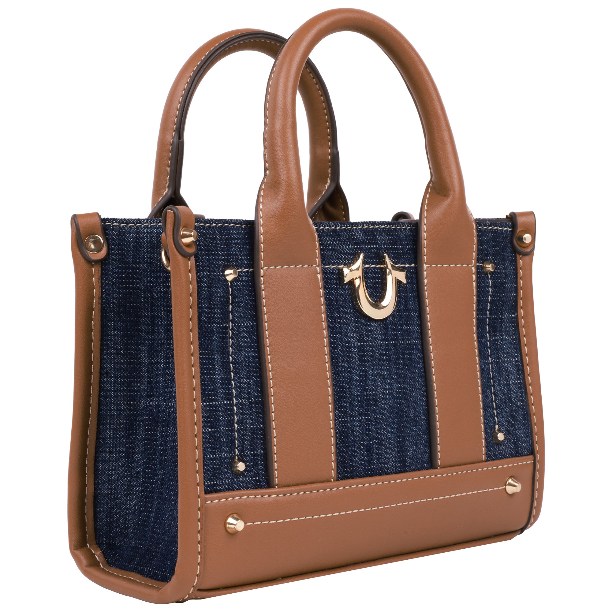 True Religion Denim Logo Strap Mini Tote