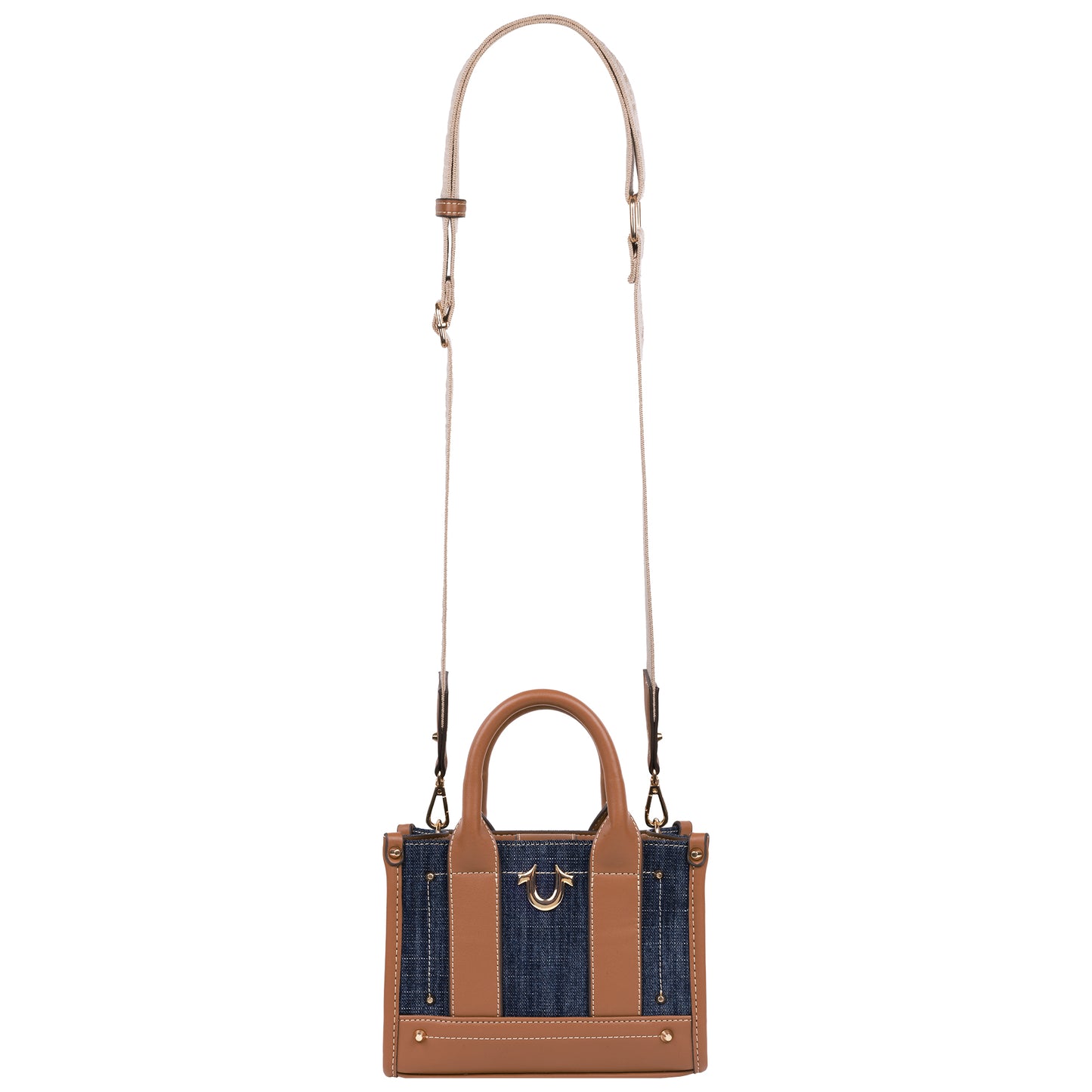 True Religion Denim Logo Strap Mini Tote