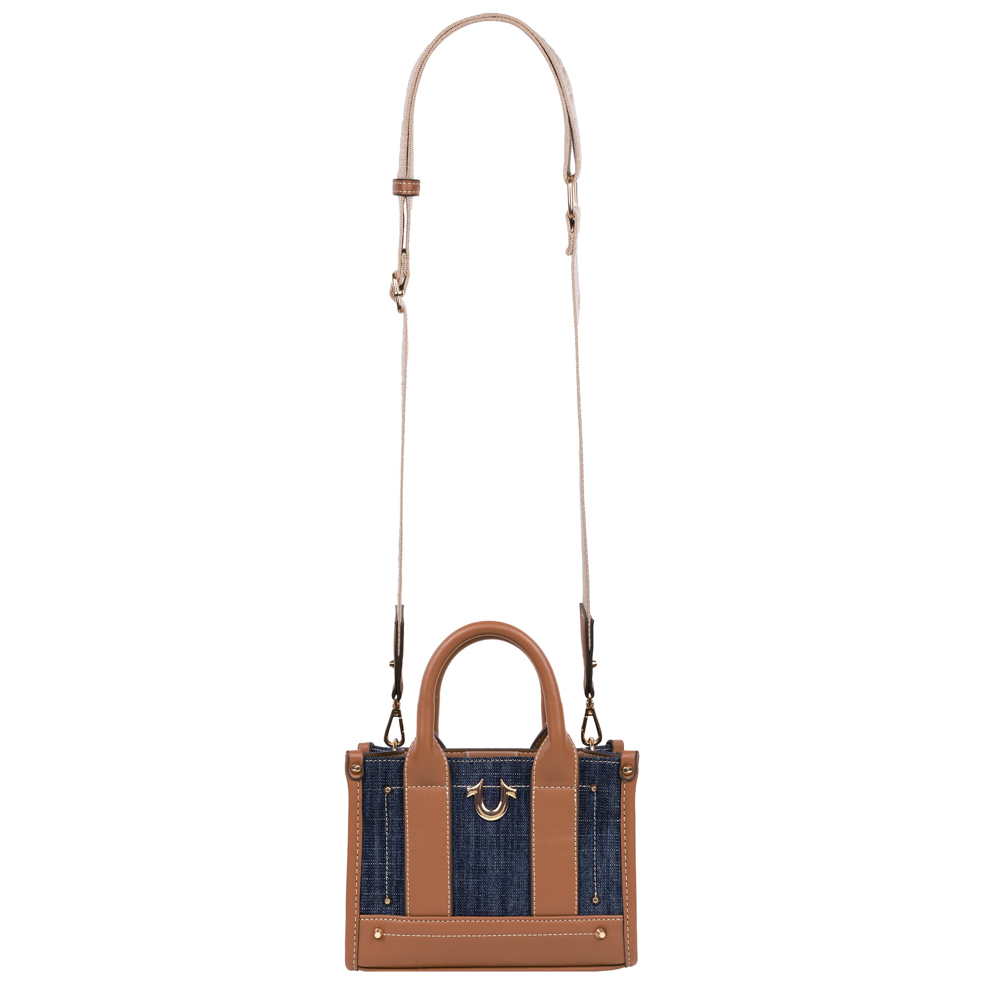 True Religion Denim Logo Strap Mini Tote