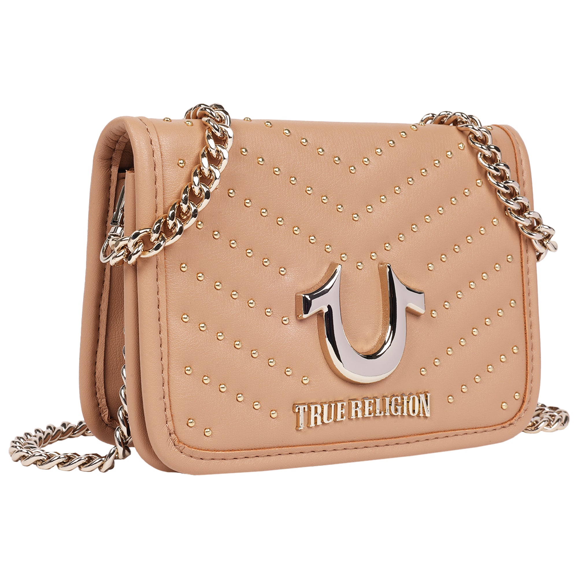 True Religion Horseshoe Multi Stud Flap Crossbody