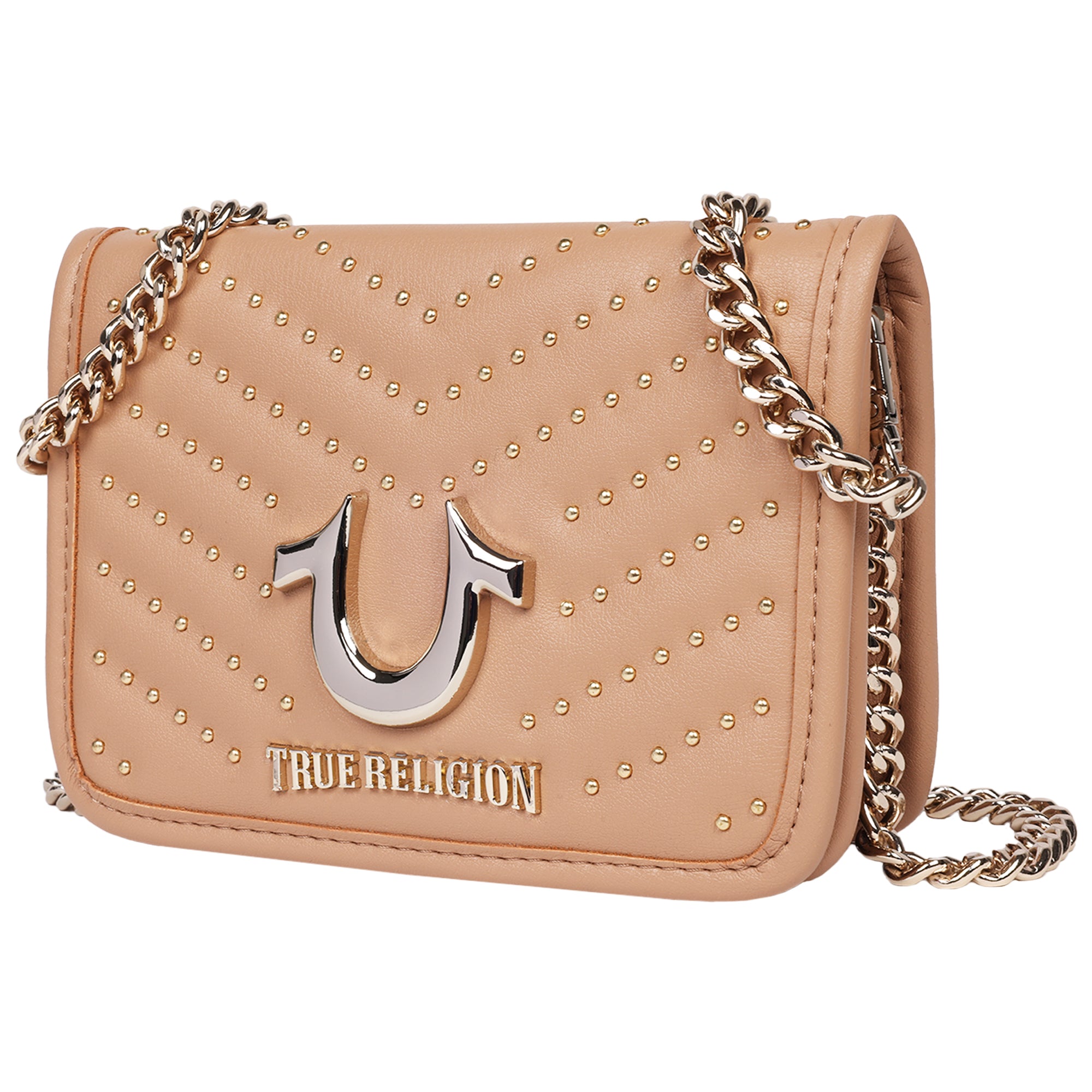 True Religion Horseshoe Multi Stud Flap Crossbody