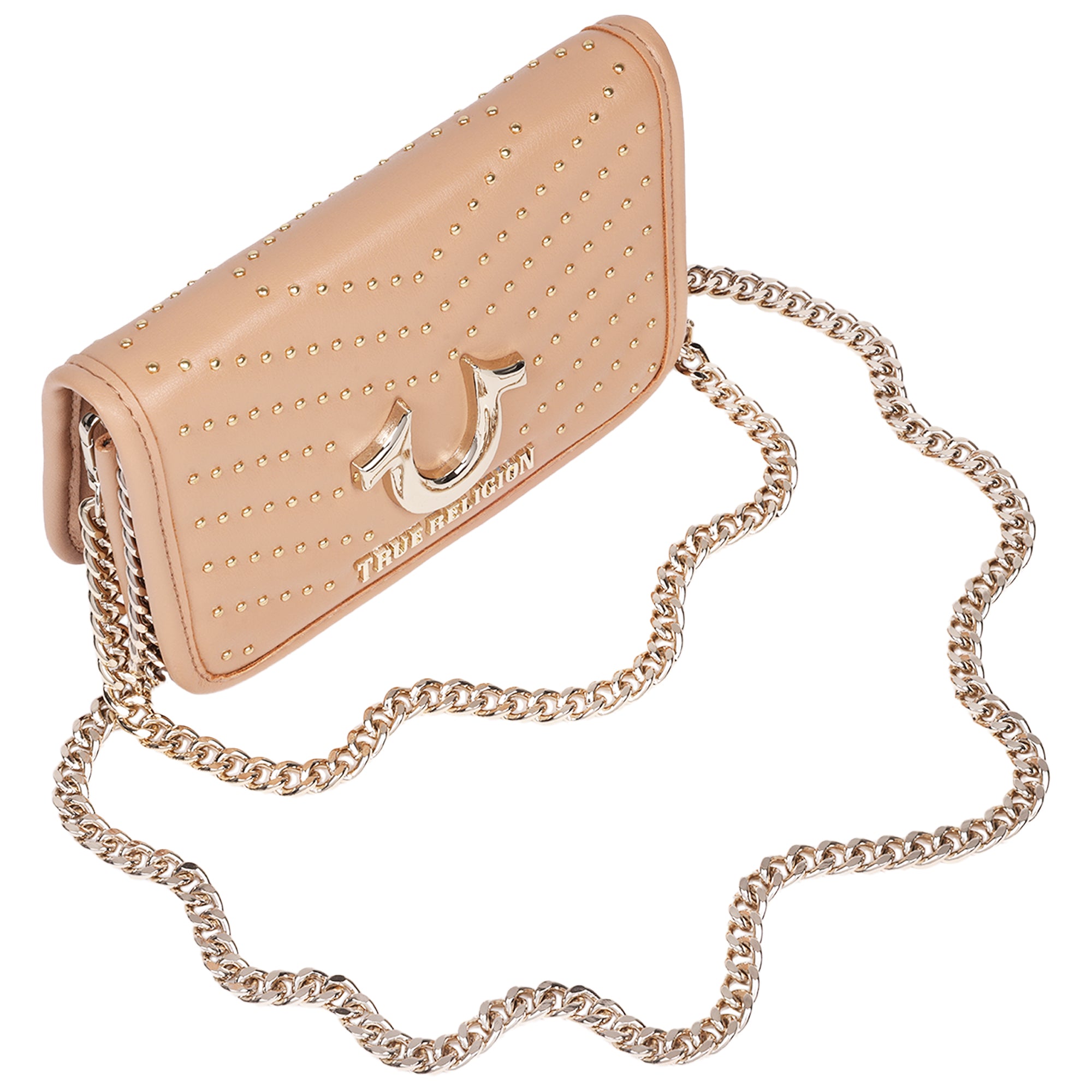 True Religion Horseshoe Multi Stud Flap Crossbody