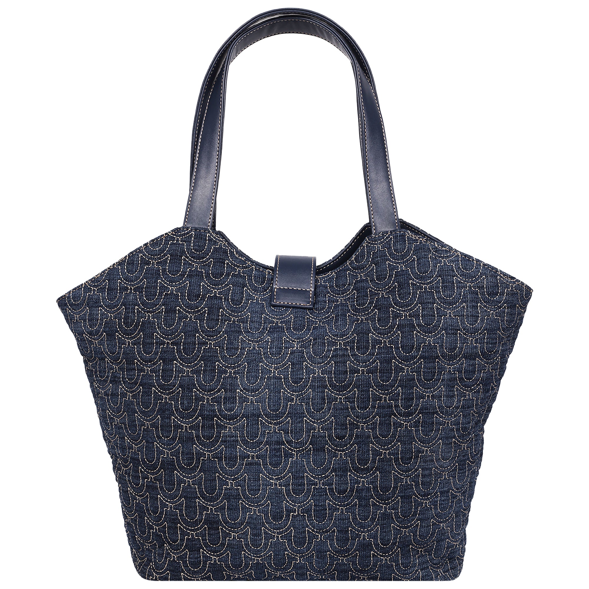 True Religion Horseshoe Denim Charm Tote