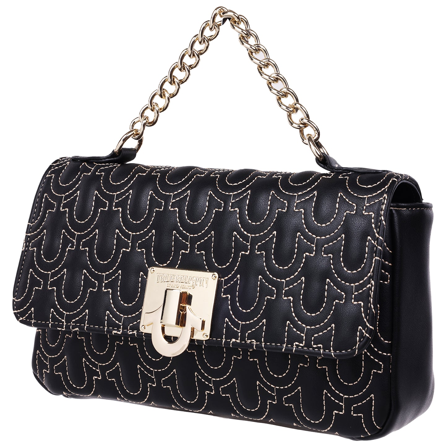 True Religion Horseshoe Quilted Flap Shoulder Bag