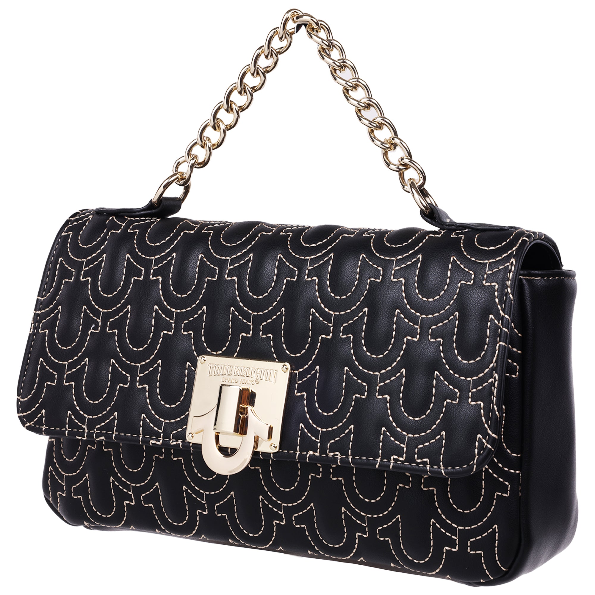 True Religion Horseshoe Quilted Flap Shoulder Bag
