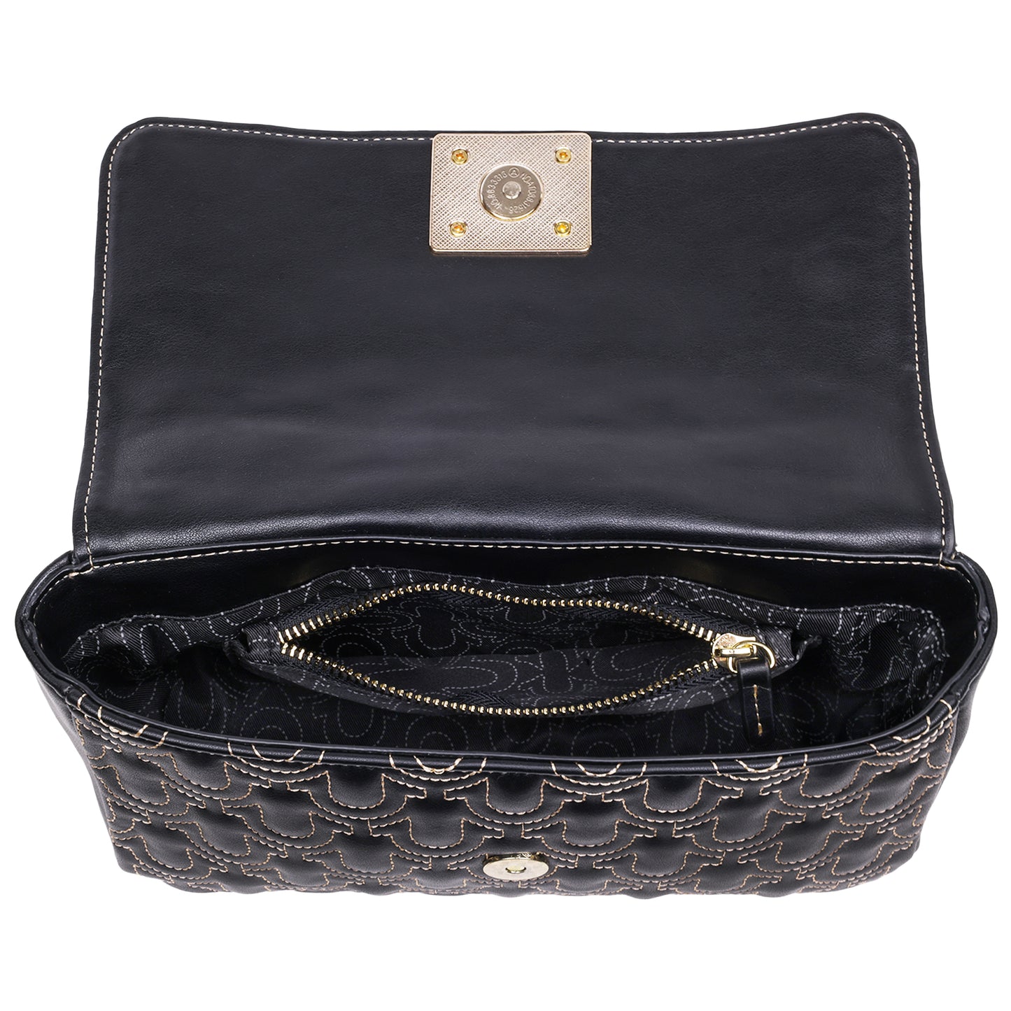 True Religion Horseshoe Quilted Flap Shoulder Bag