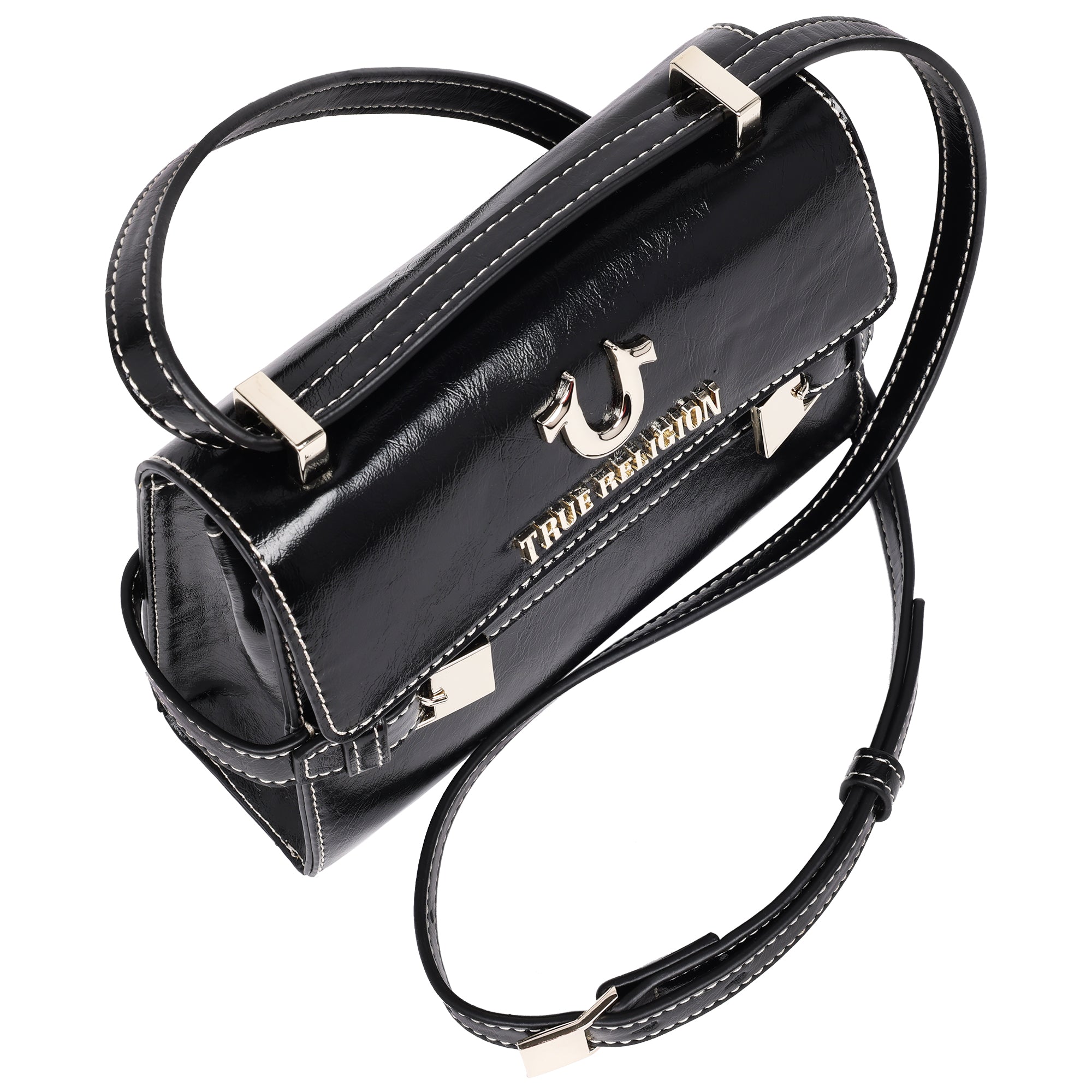 True Religion Buckle Tab Flap Bag