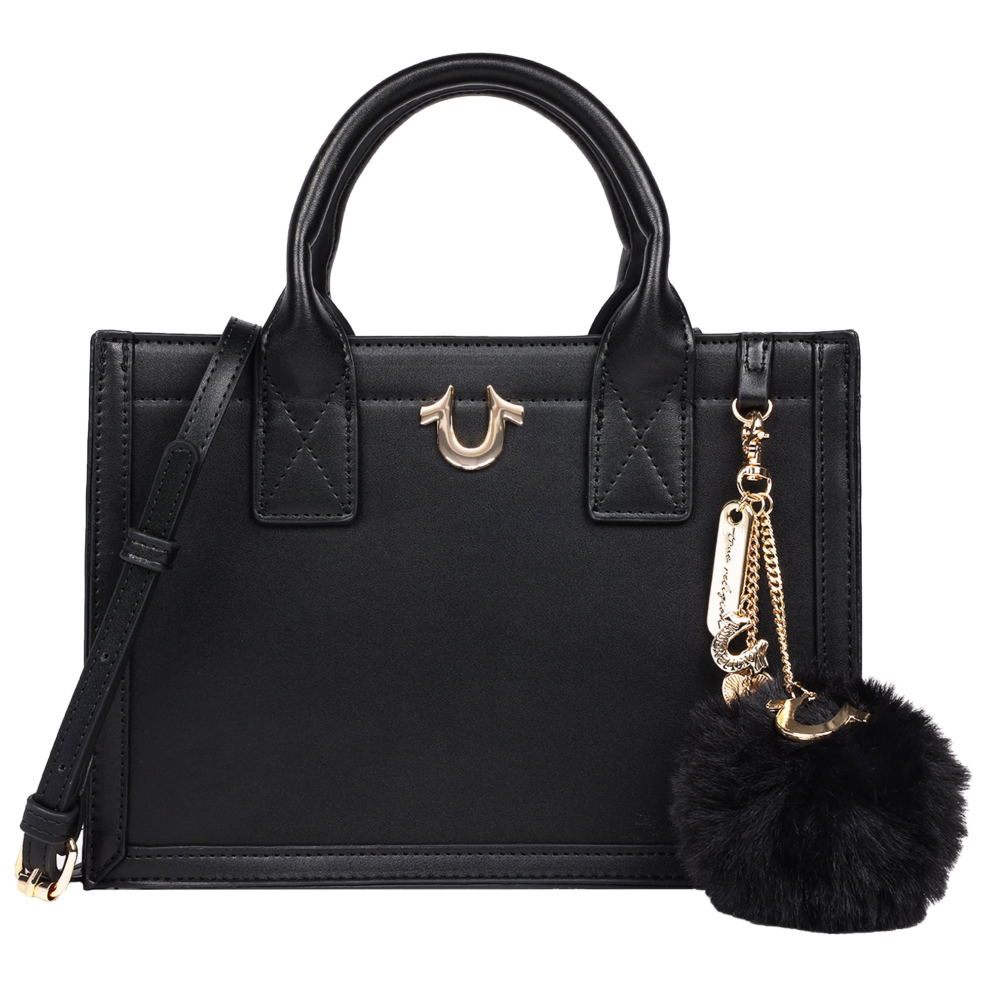 True Religion Pom Dangle Modern Tote