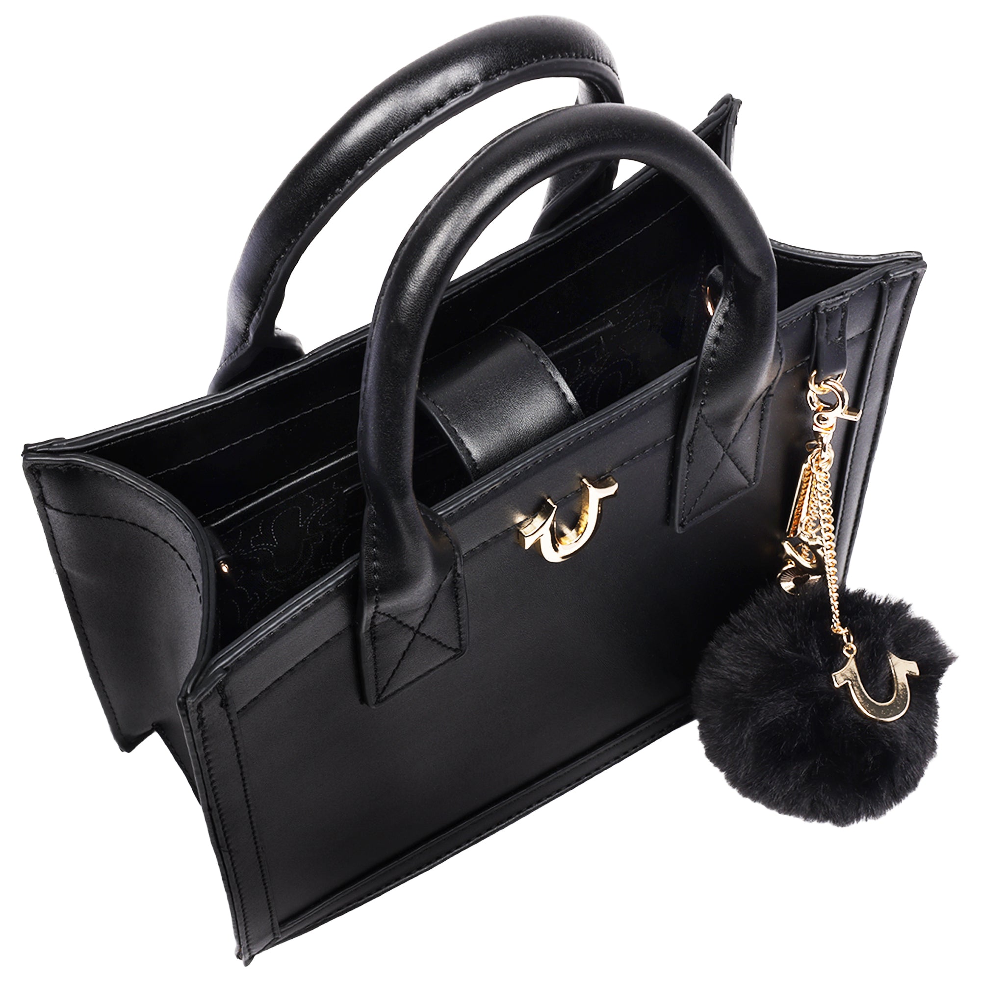 True Religion Pom Dangle Modern Tote