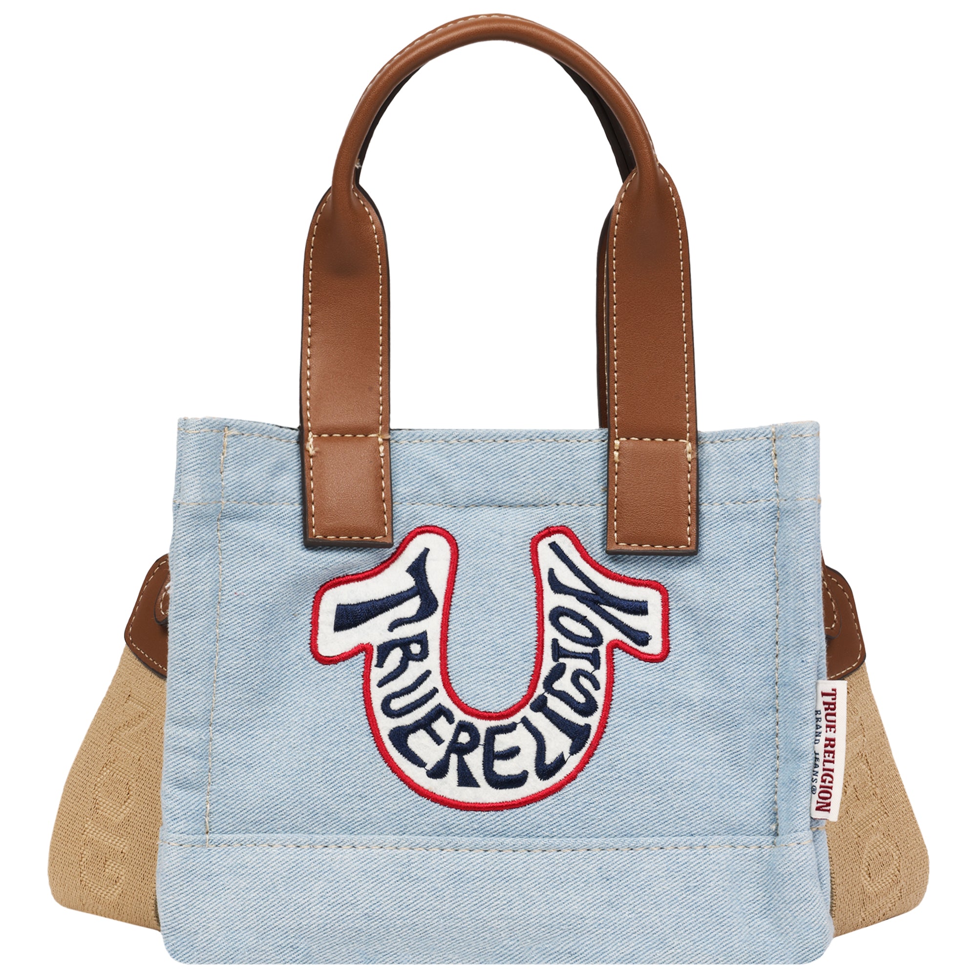 True Religion Retro Horseshoe Denim Mini Tote