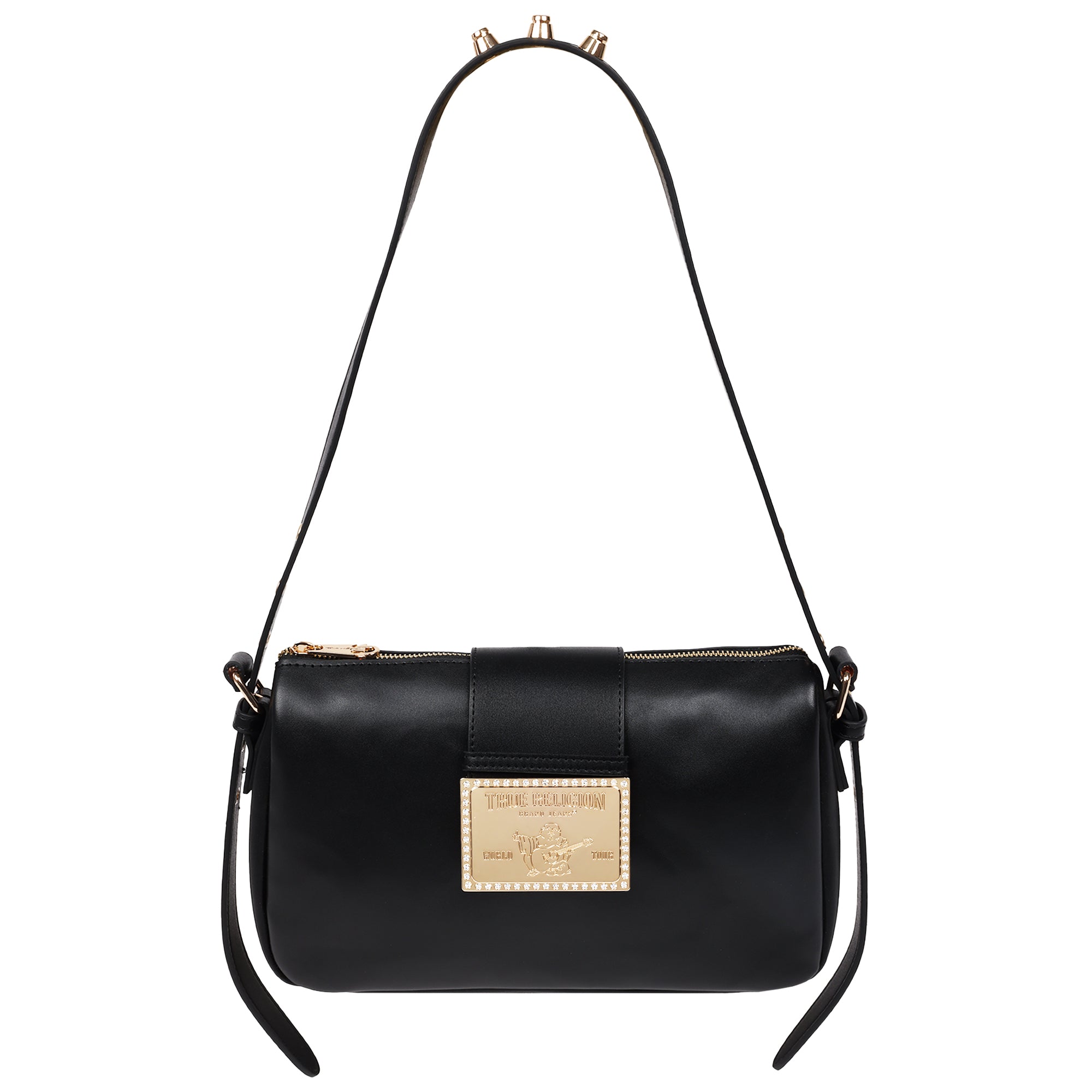 True Religion East West Shoulder Bag with Belt Buckle Tab