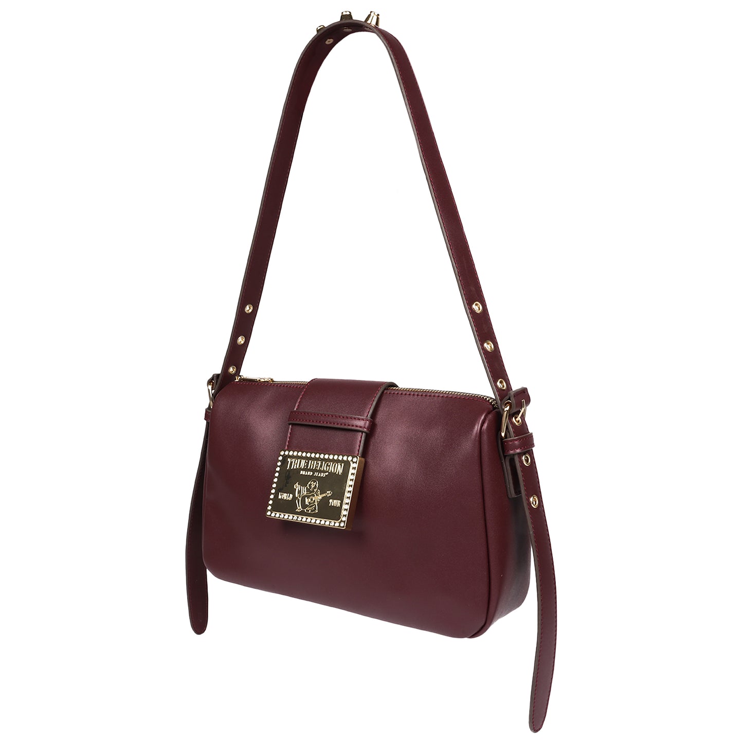 True Religion East West Shoulder Bag with Belt Buckle Tab