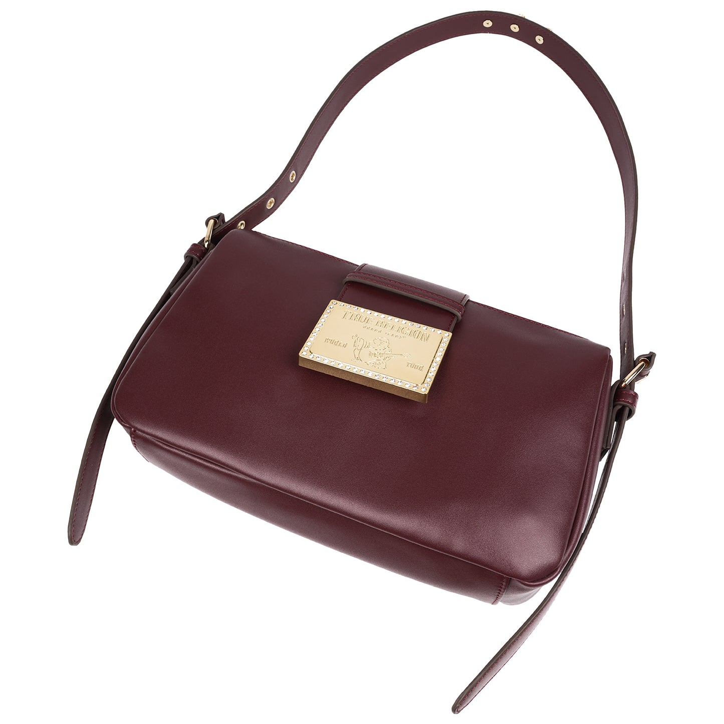 True Religion East West Shoulder Bag with Belt Buckle Tab