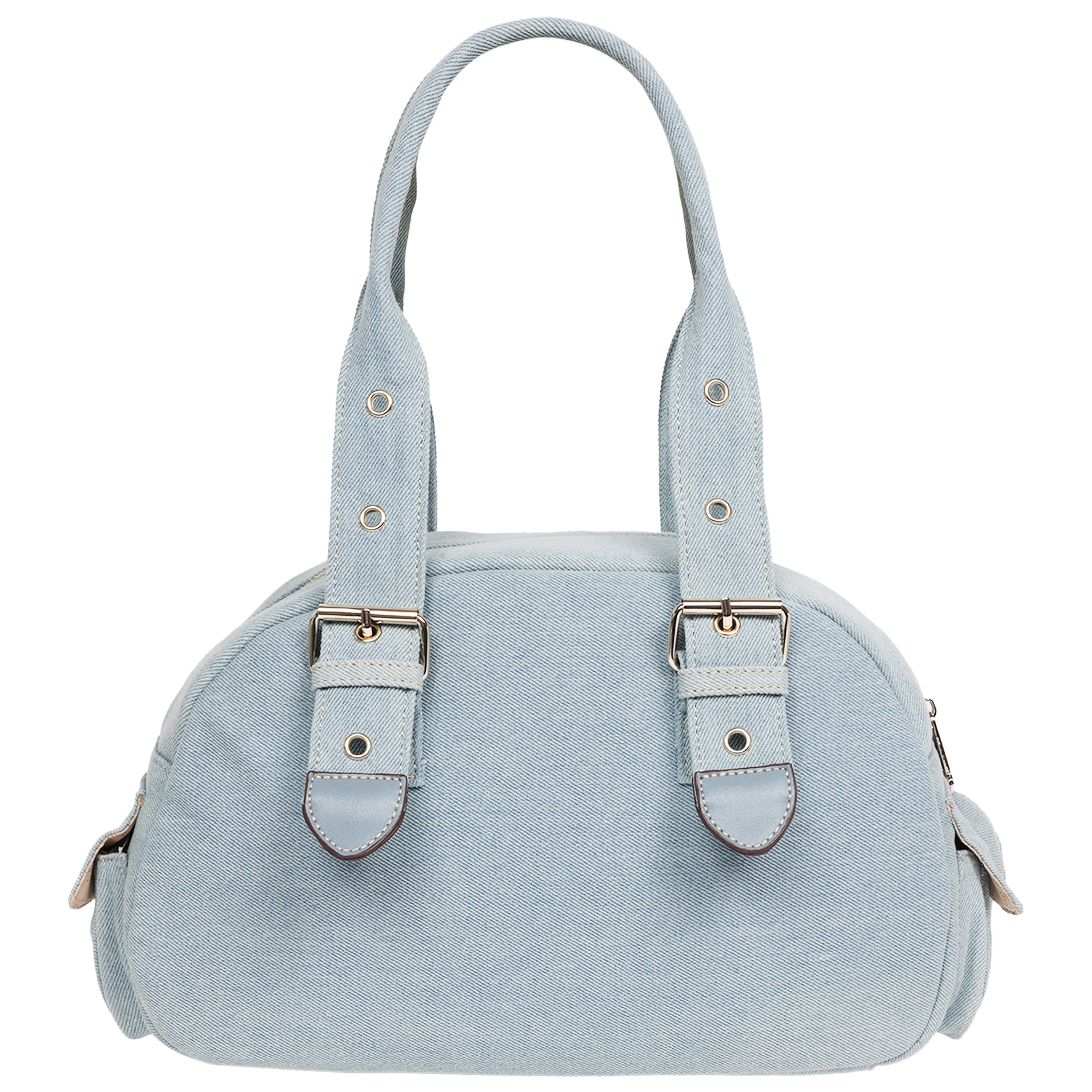 True Religion Multi-Patch Denim Satchel