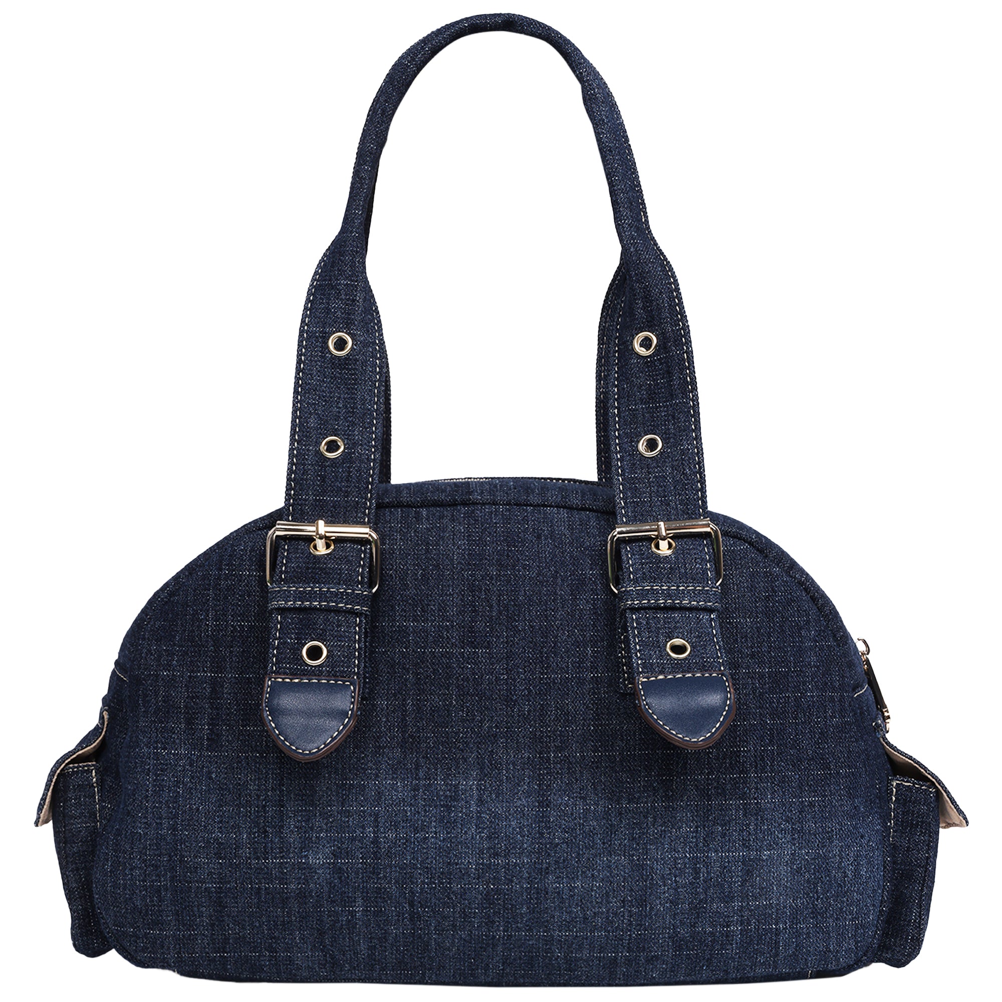 True Religion Multi-Patch Denim Satchel