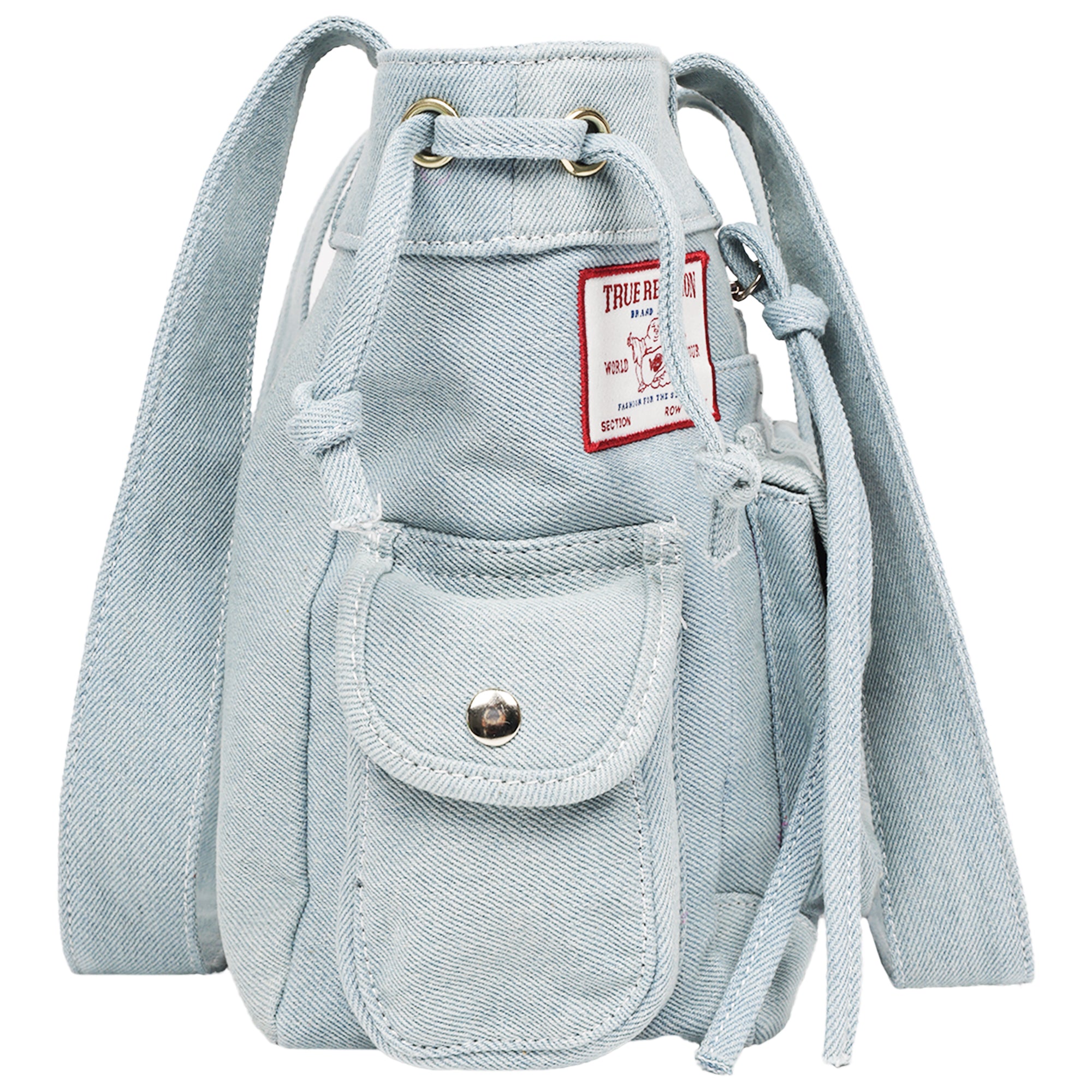 True Religion Multi-Patch Denim Tote