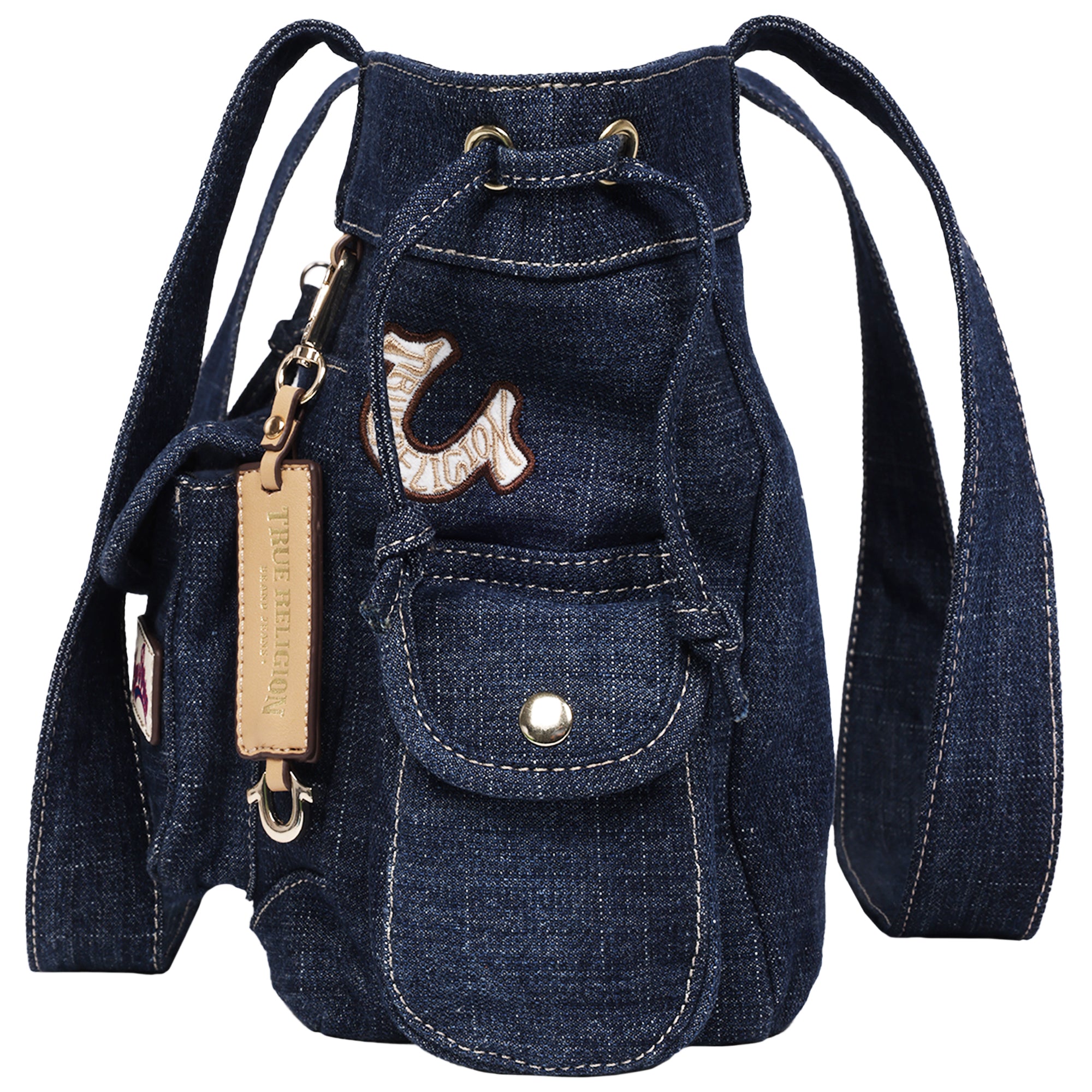 True Religion Multi-Patch Denim Tote