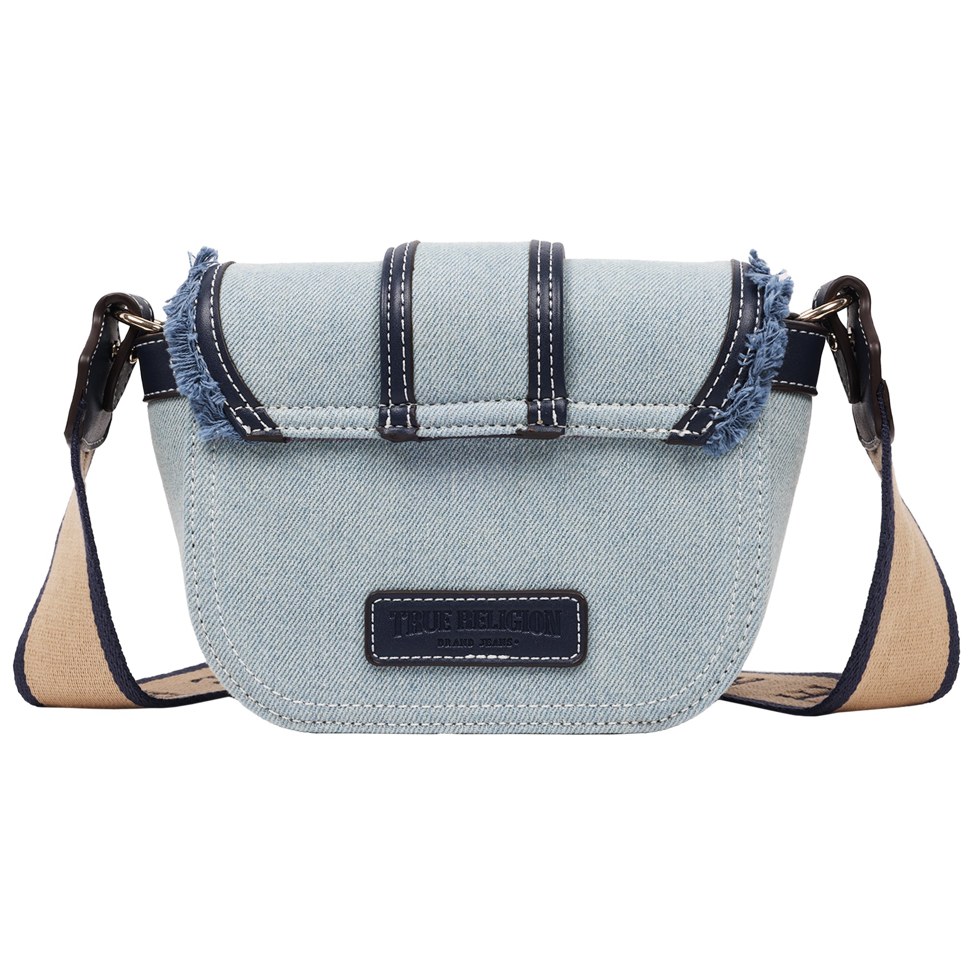 True Religion Asher Frayed Edge Mini Flap Crossbody