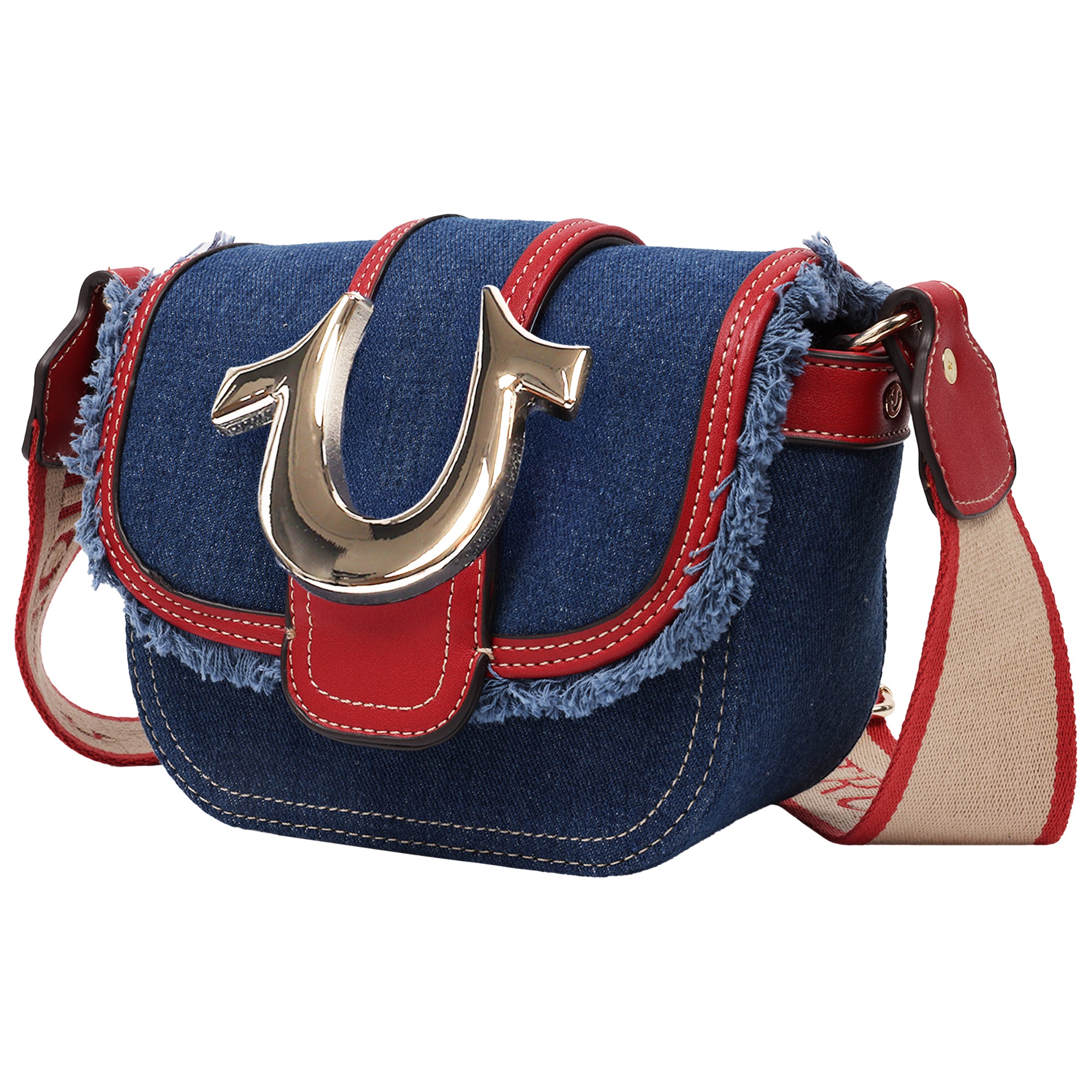 True Religion Asher Frayed Edge Mini Flap Crossbody