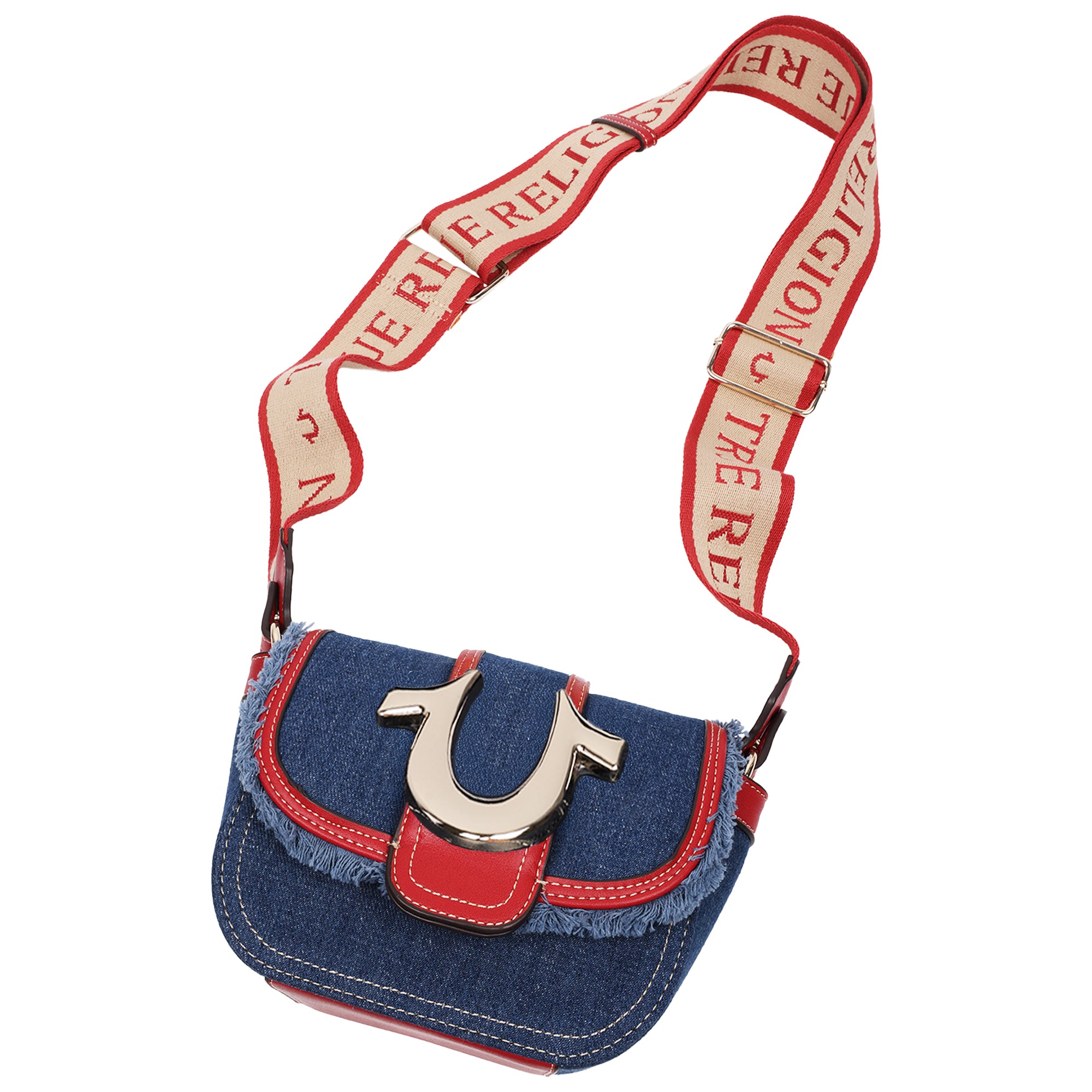 True Religion Asher Frayed Edge Mini Flap Crossbody