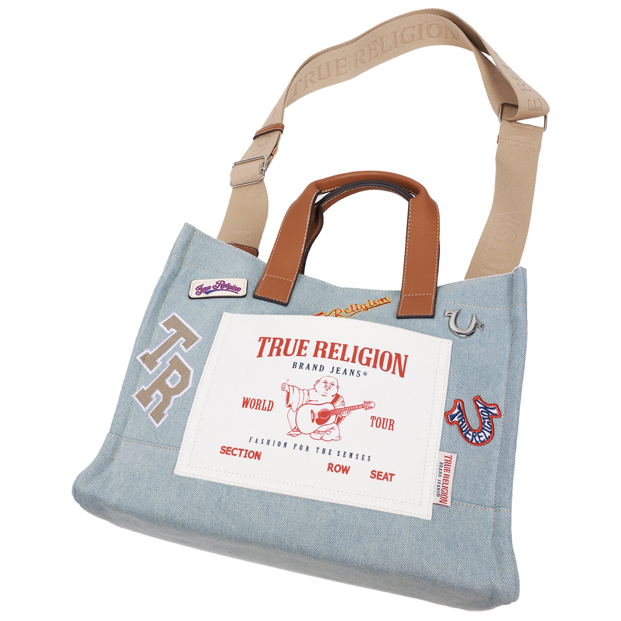 True Religion Andy Multi Patch Medium Tote