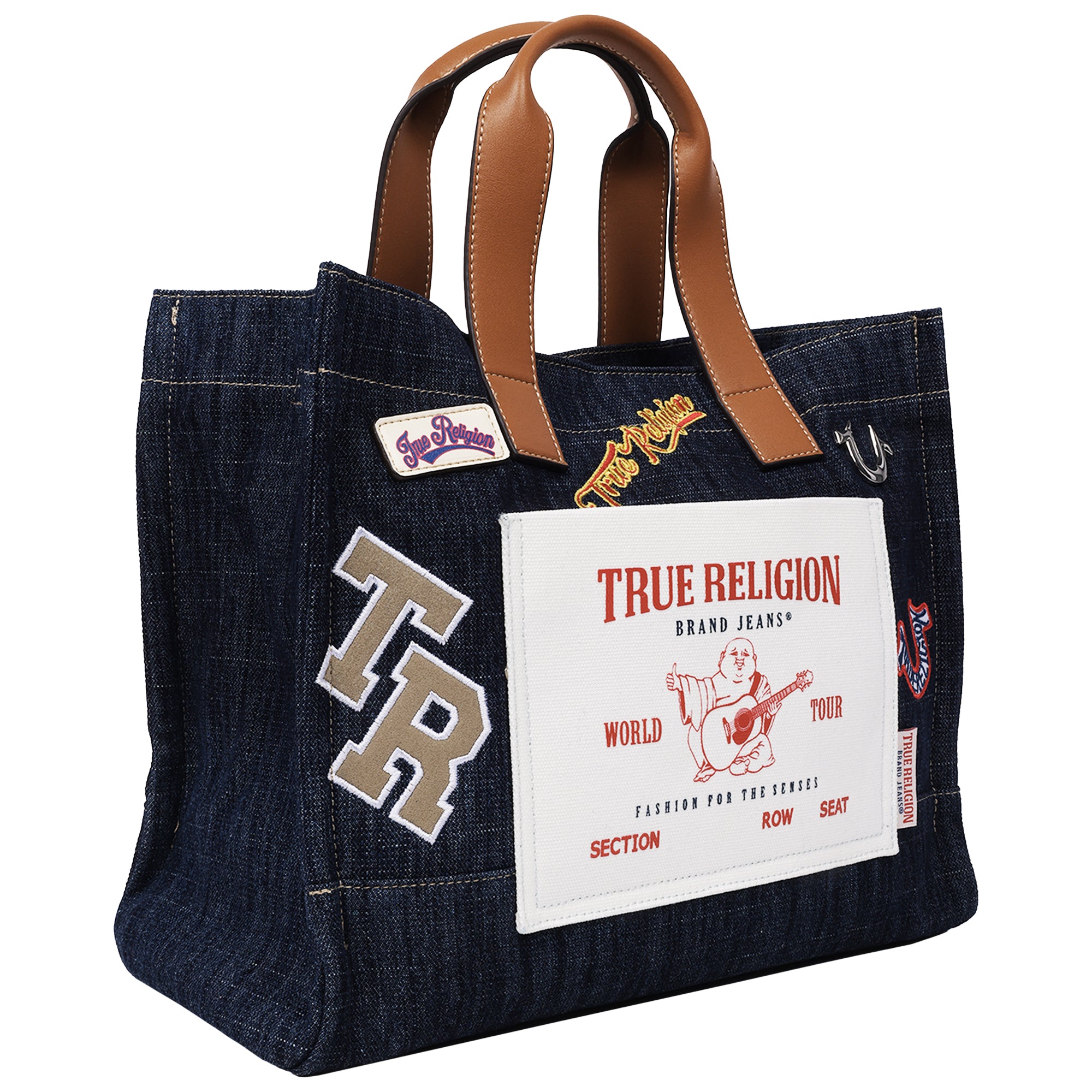 True Religion Andy Multi Patch Medium Tote
