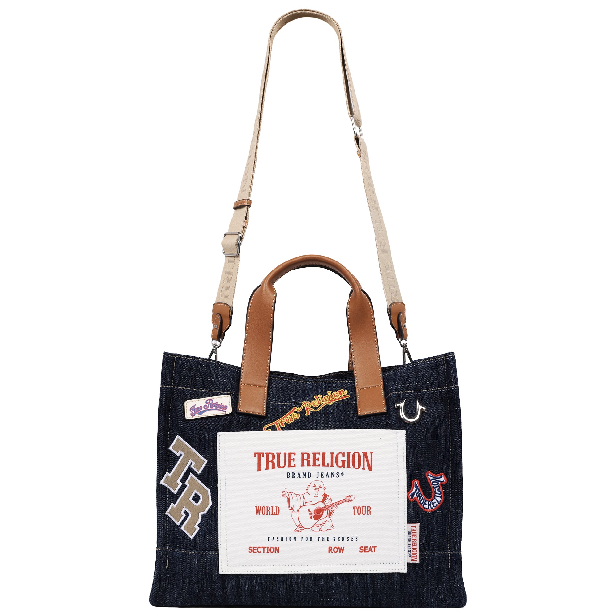 True Religion Andy Multi Patch Medium Tote
