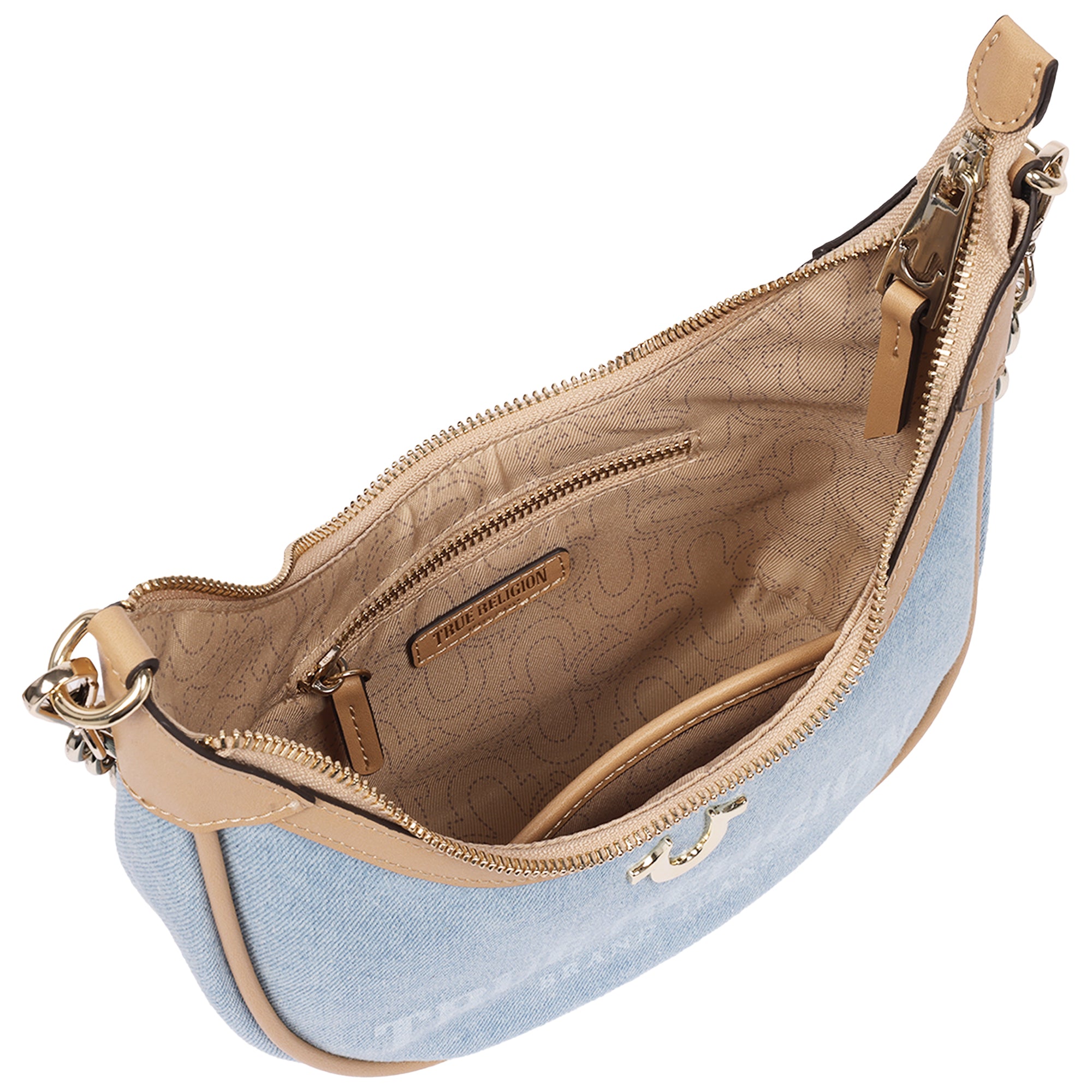 True Religion Bailey Denim & PU Hobo Bag – Denim