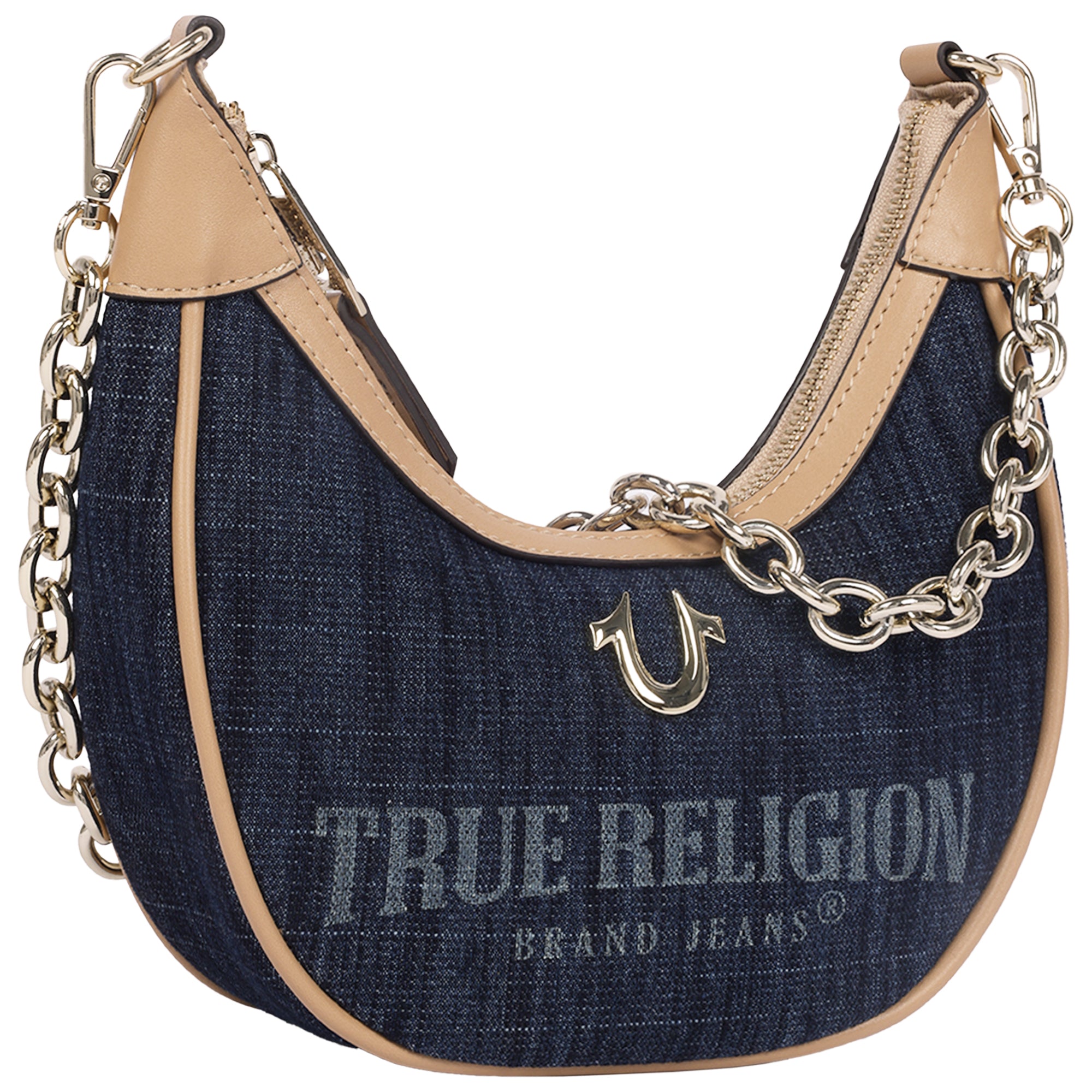 True Religion Bailey Denim & PU Hobo Bag – Dark Denim
